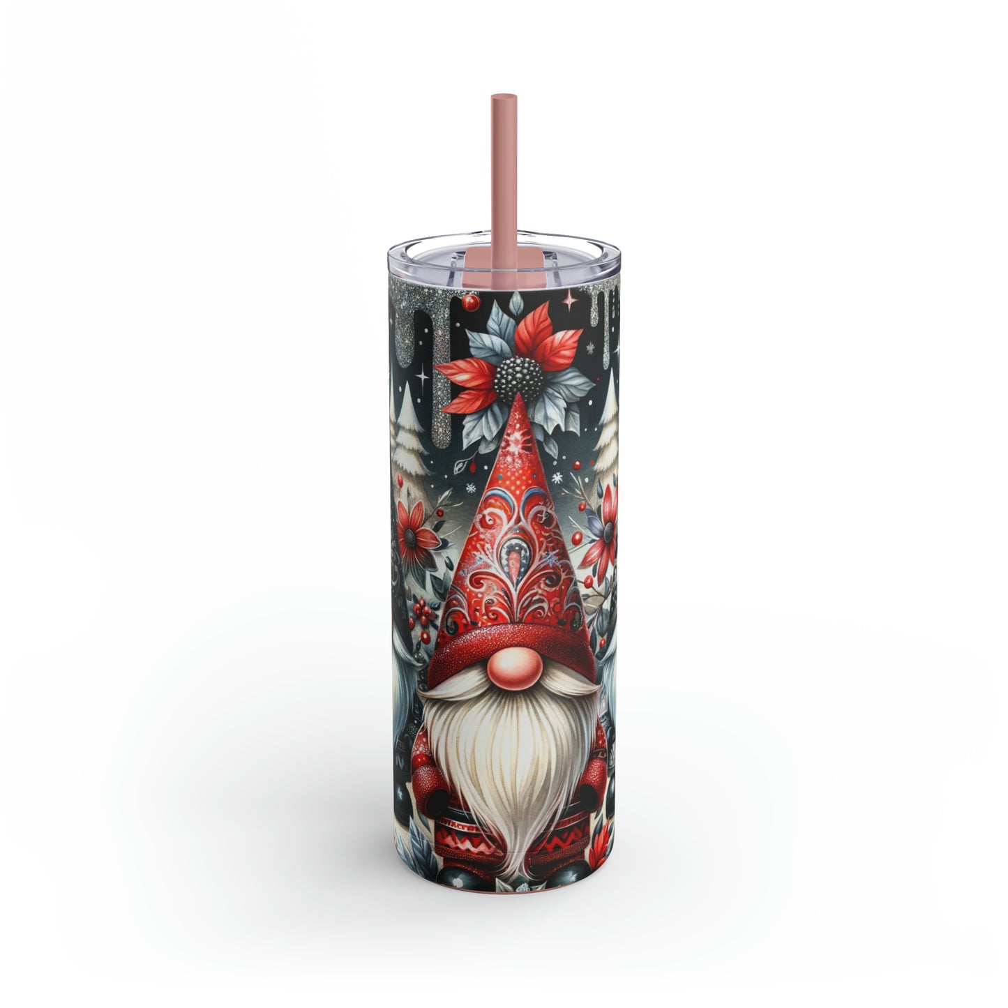 Christmas Gnomes Skinny Matte Tumbler, 20oz