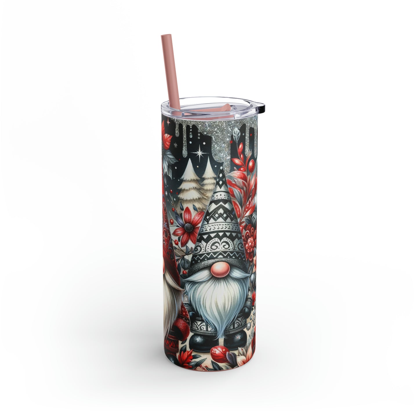 Christmas Gnomes Skinny Matte Tumbler, 20oz