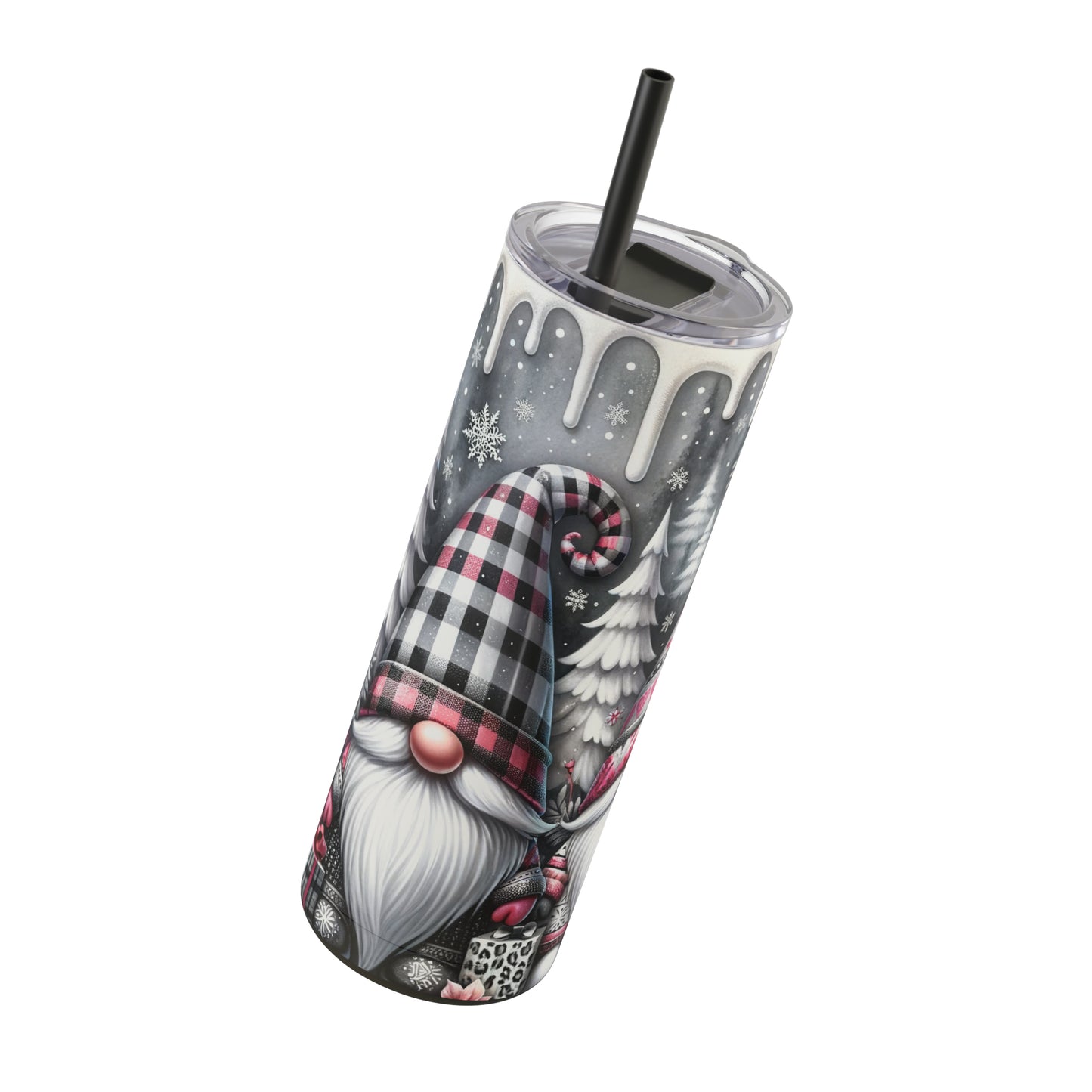 Christmas Gnomes Skinny Matte Tumbler, 20oz