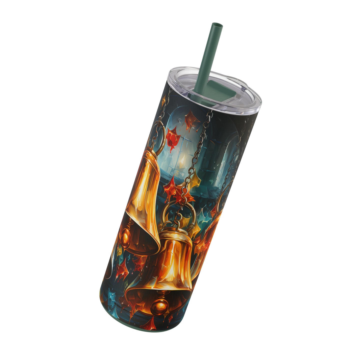 Christmas Bells Skinny Matte Tumbler, 20oz