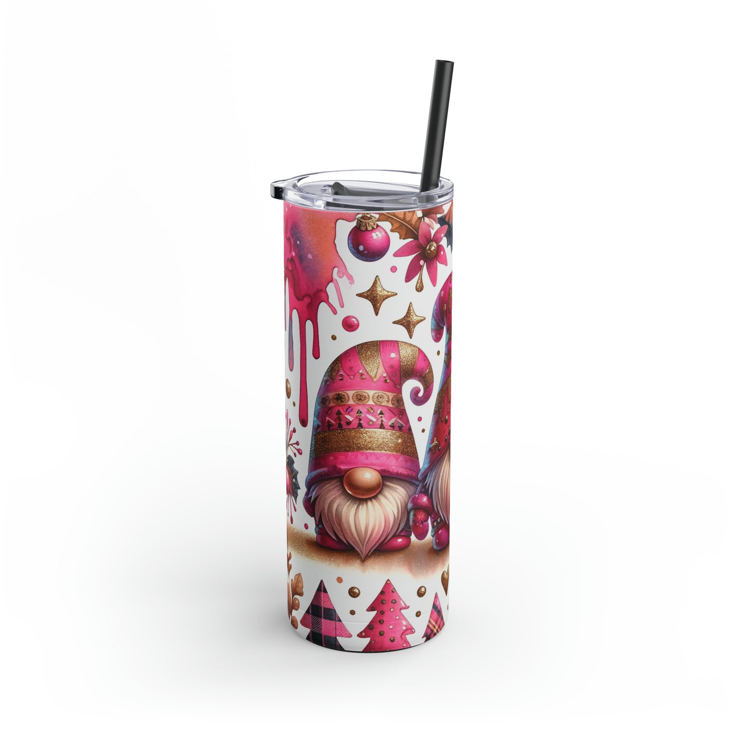 Christmas Gnomes Skinny Matte Tumbler, 20oz