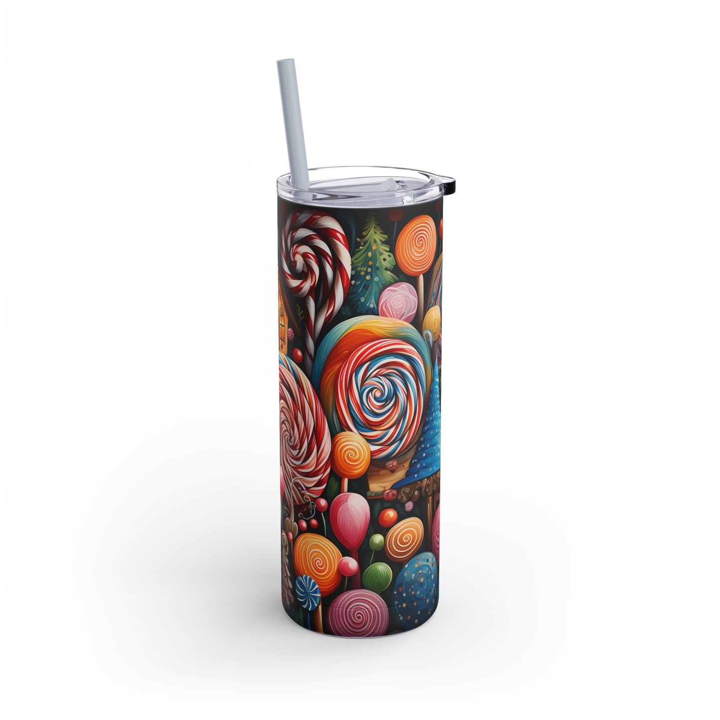 Christmas Candy Skinny Matte Tumbler, 20oz