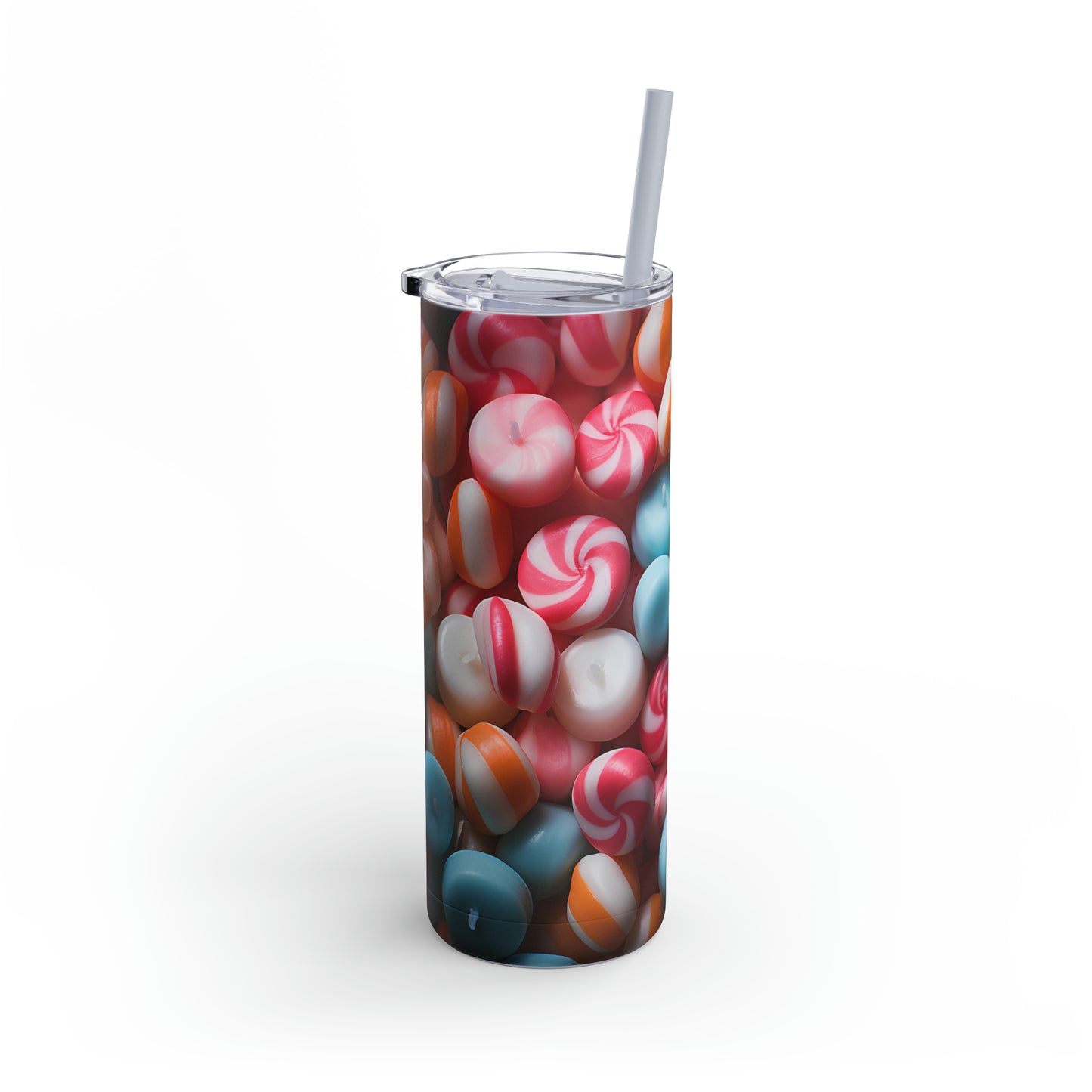 Christmas Candy Skinny Matte Tumbler, 20oz