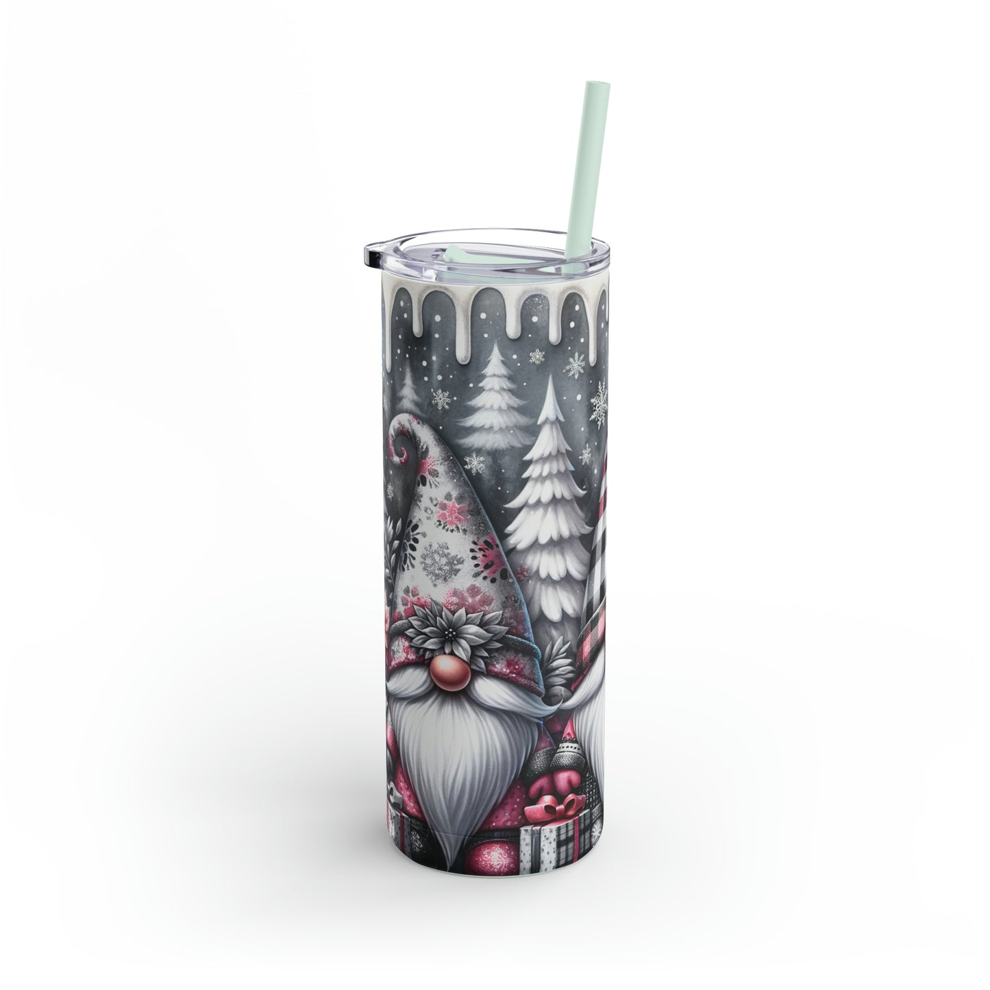 Christmas Gnomes Skinny Matte Tumbler, 20oz