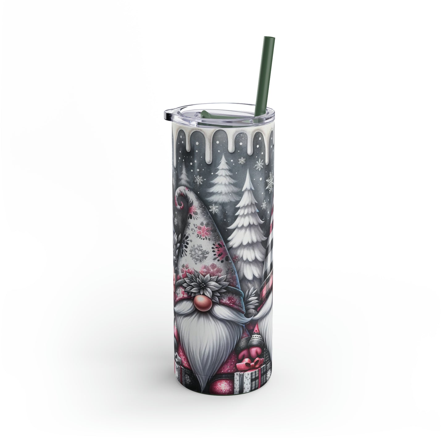 Christmas Gnomes Skinny Matte Tumbler, 20oz