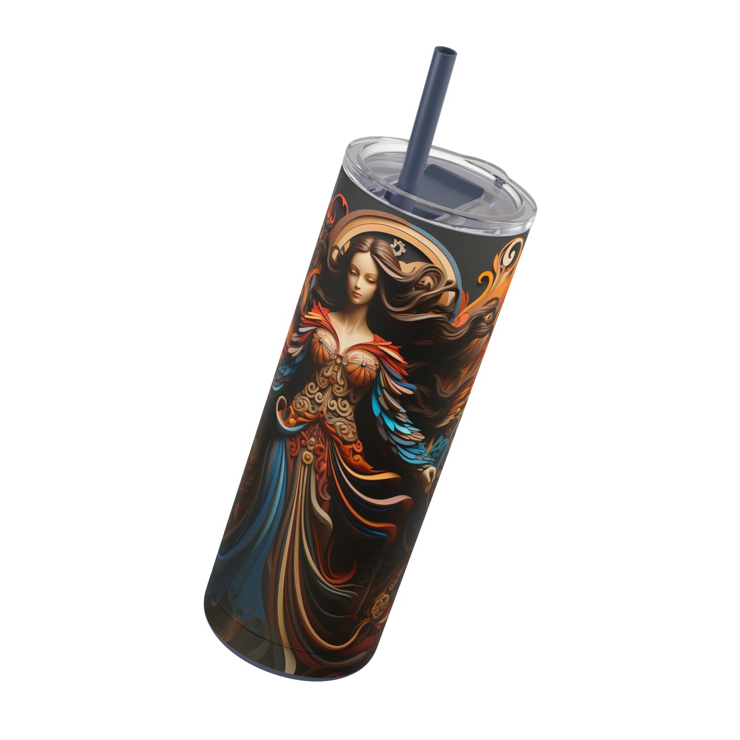 Christmas Angel Skinny Matte Tumbler, 20oz