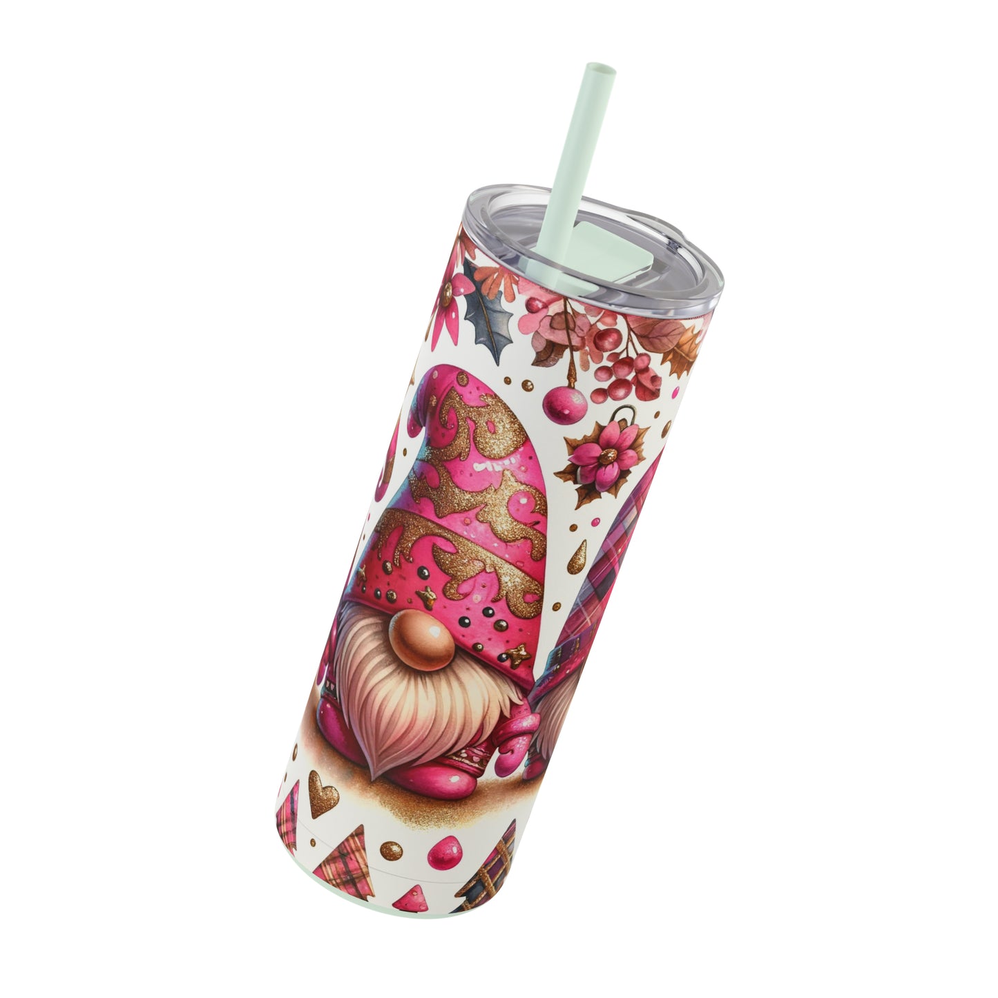 Christmas Gnomes Skinny Matte Tumbler, 20oz