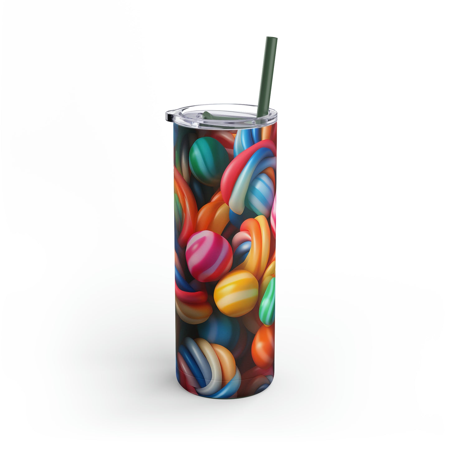 Christmas Candy Skinny Matte Tumbler, 20oz