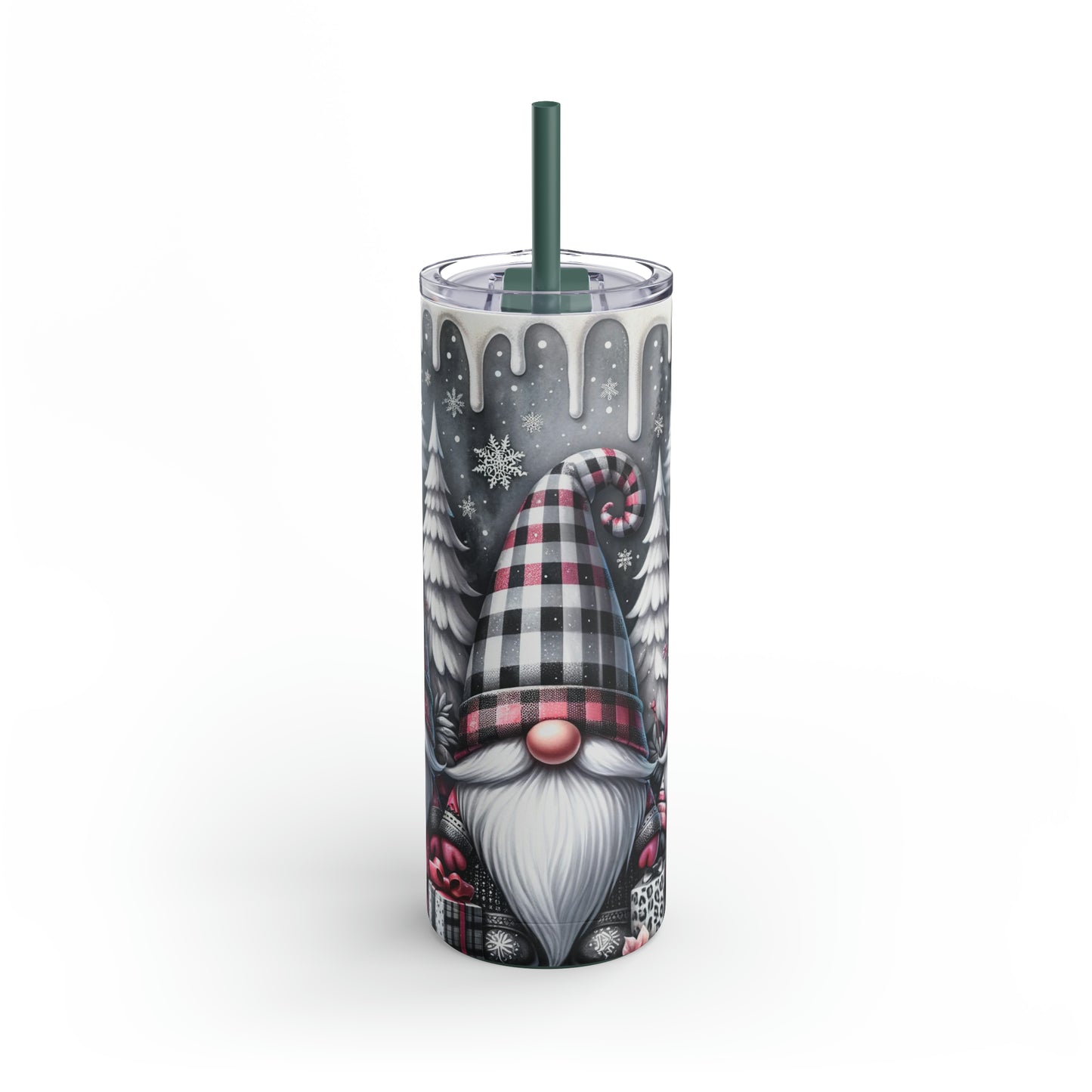 Christmas Gnomes Skinny Matte Tumbler, 20oz