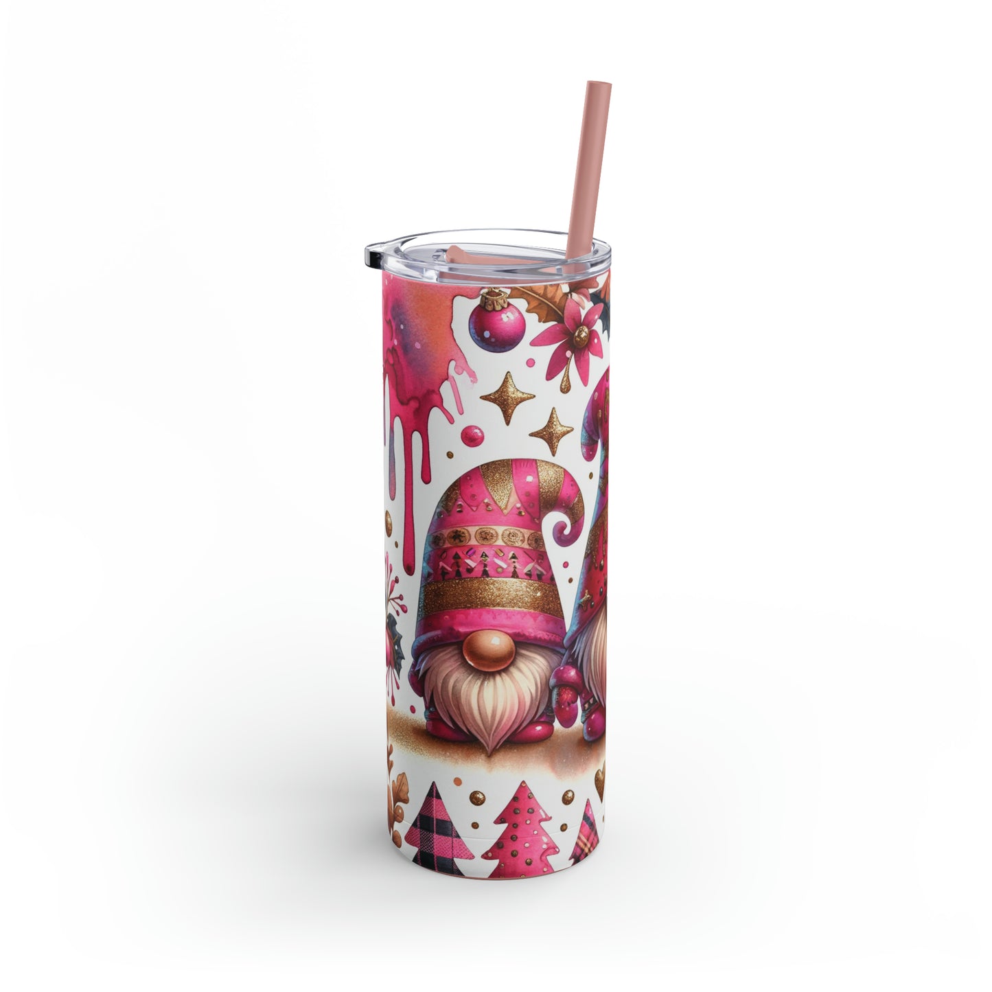 Christmas Gnomes Skinny Matte Tumbler, 20oz