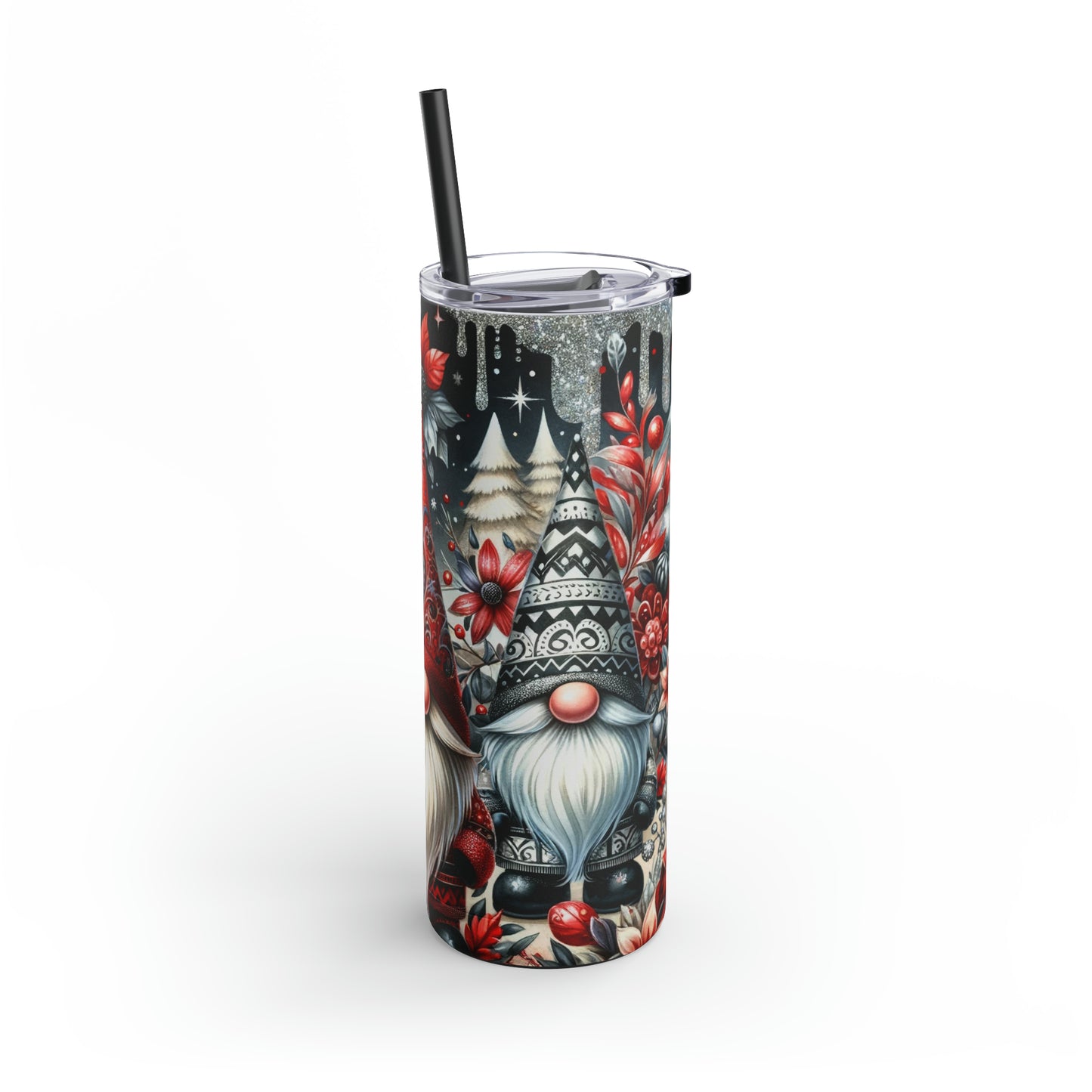 Christmas Gnomes Skinny Matte Tumbler, 20oz