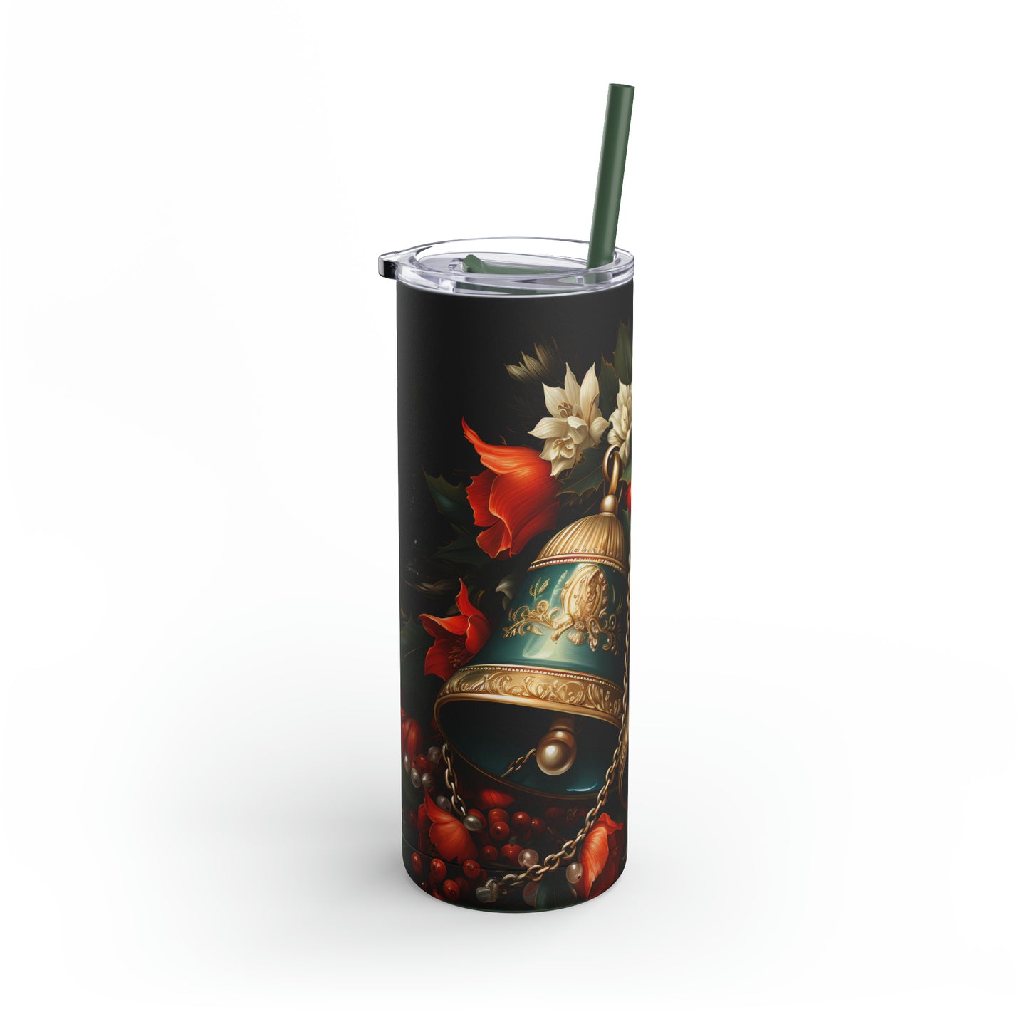 Christmas Bells Skinny Matte Tumbler, 20oz