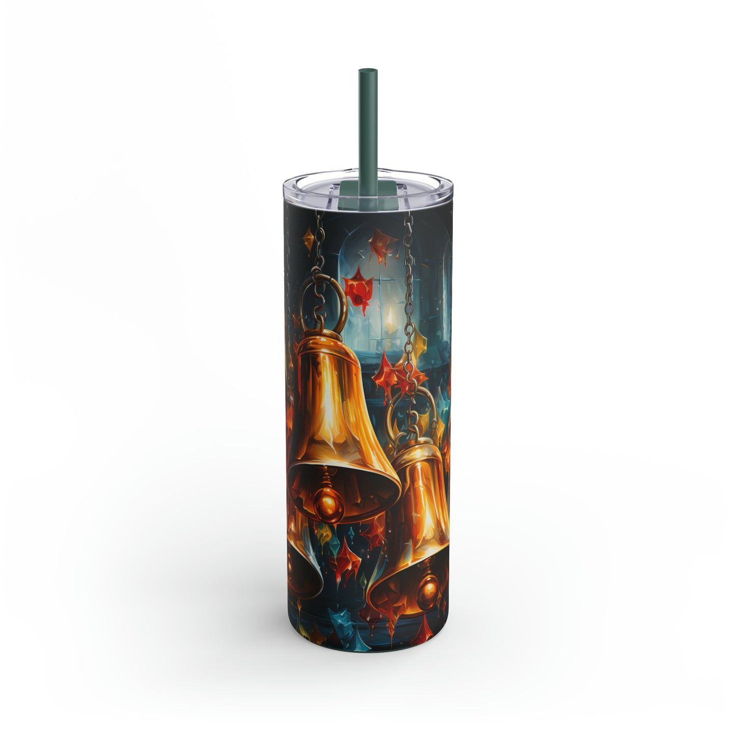 Christmas Bells Skinny Matte Tumbler, 20oz