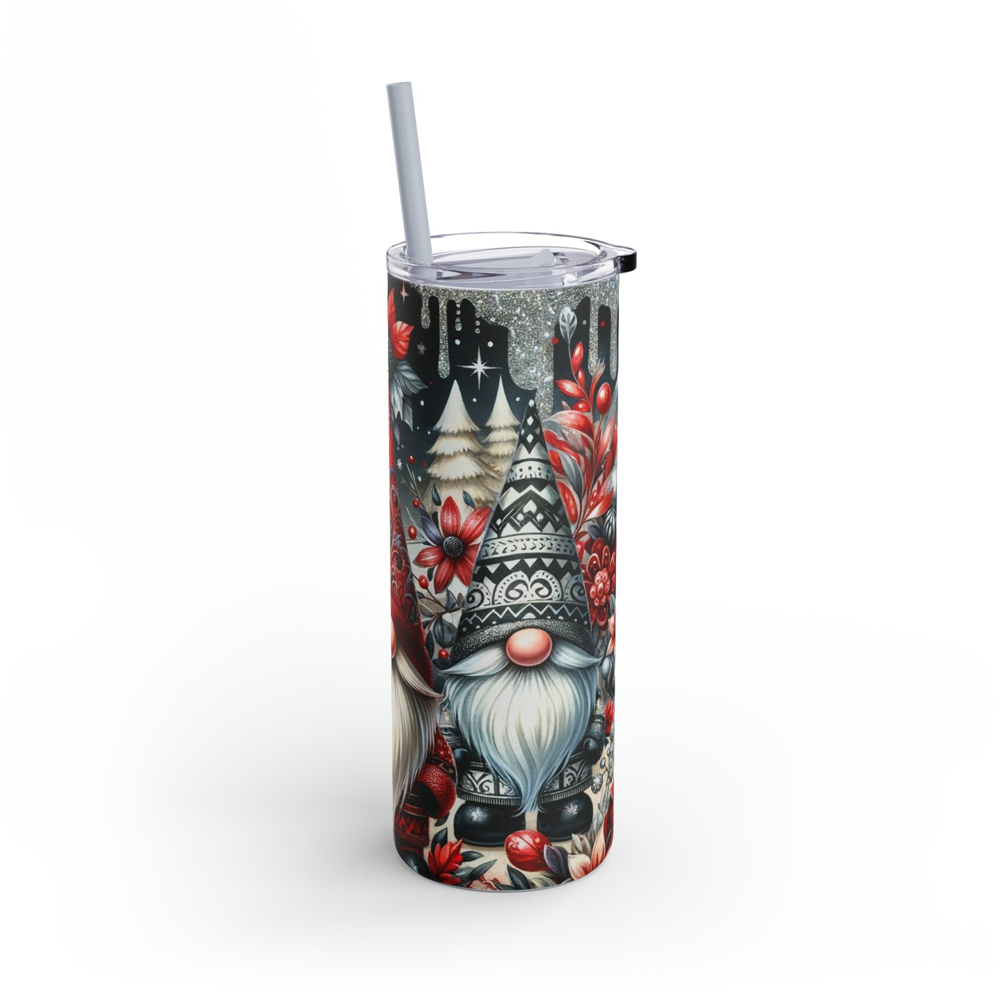 Christmas Gnomes Skinny Matte Tumbler, 20oz