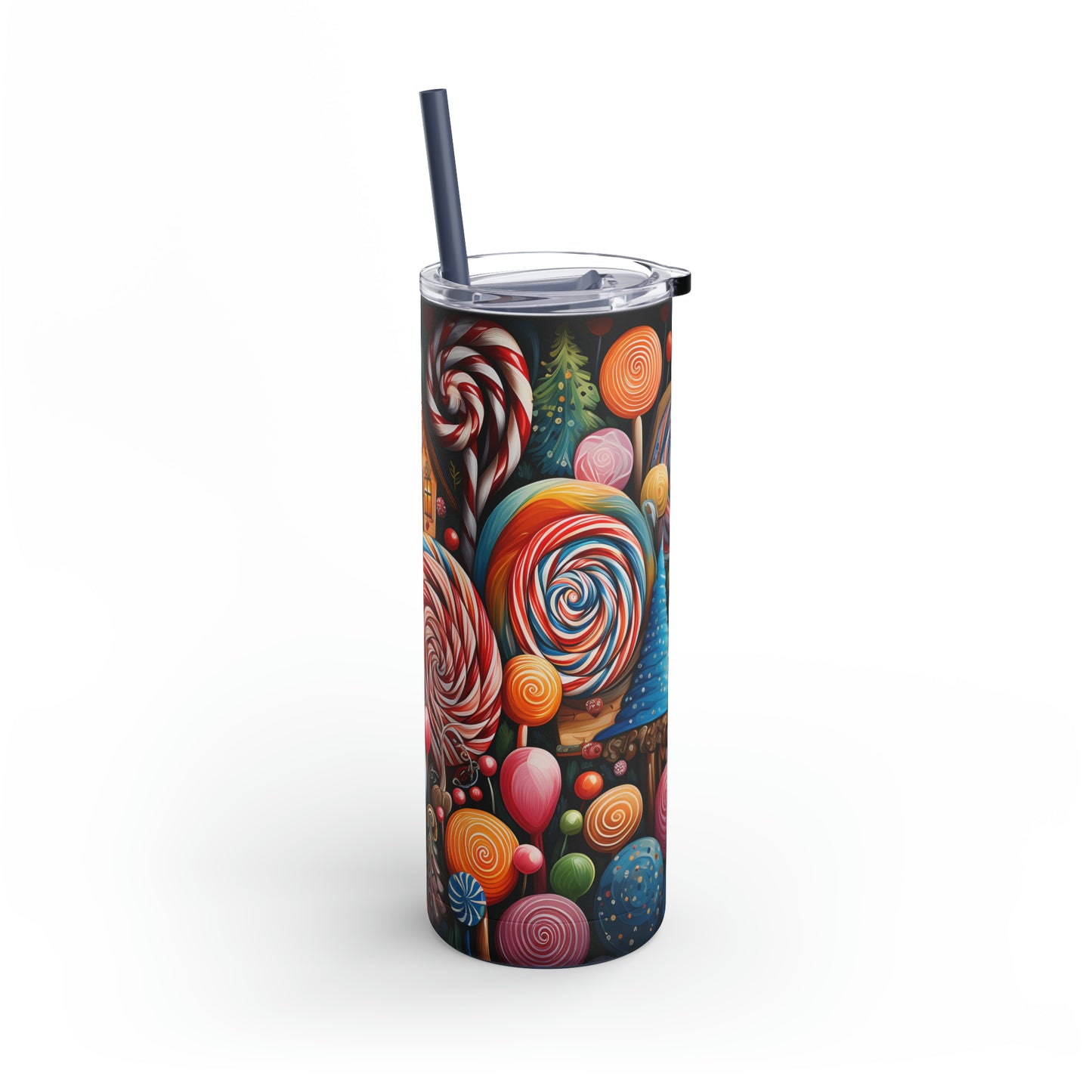 Christmas Candy Skinny Matte Tumbler, 20oz