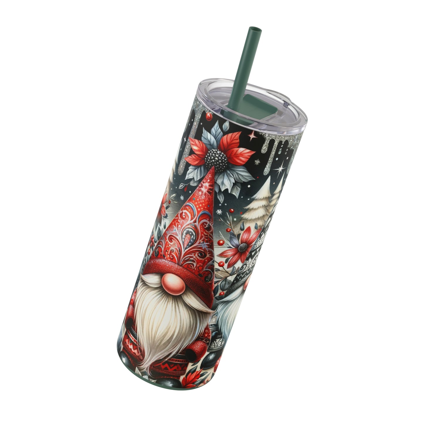 Christmas Gnomes Skinny Matte Tumbler, 20oz