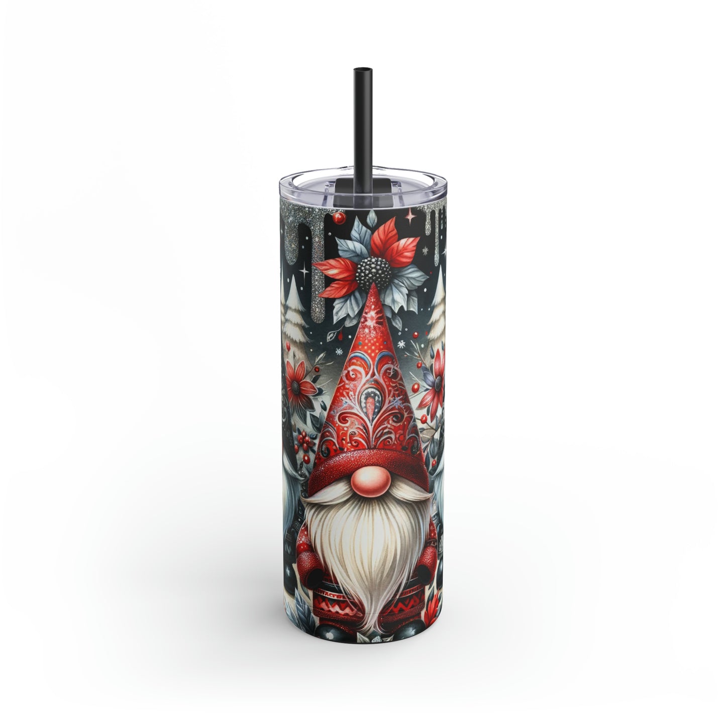 Christmas Gnomes Skinny Matte Tumbler, 20oz