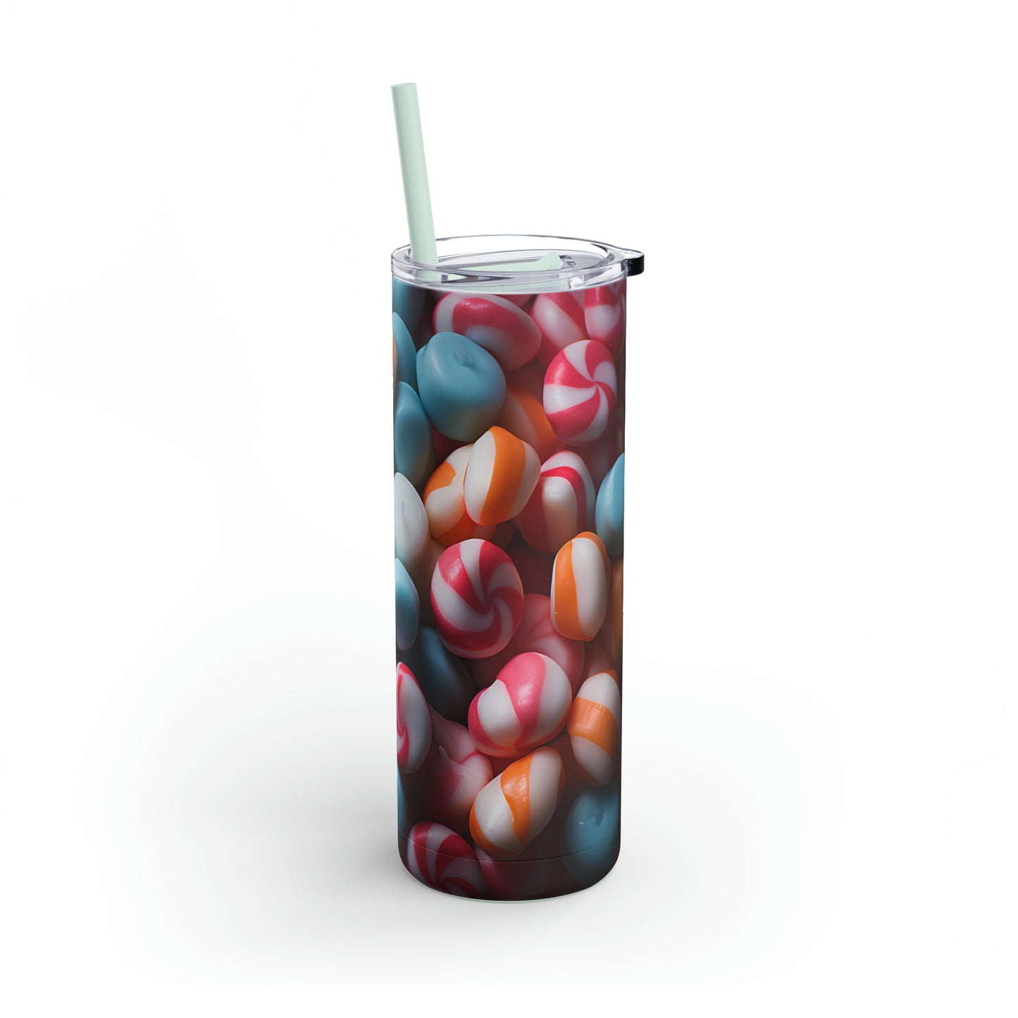 Christmas Candy Skinny Matte Tumbler, 20oz