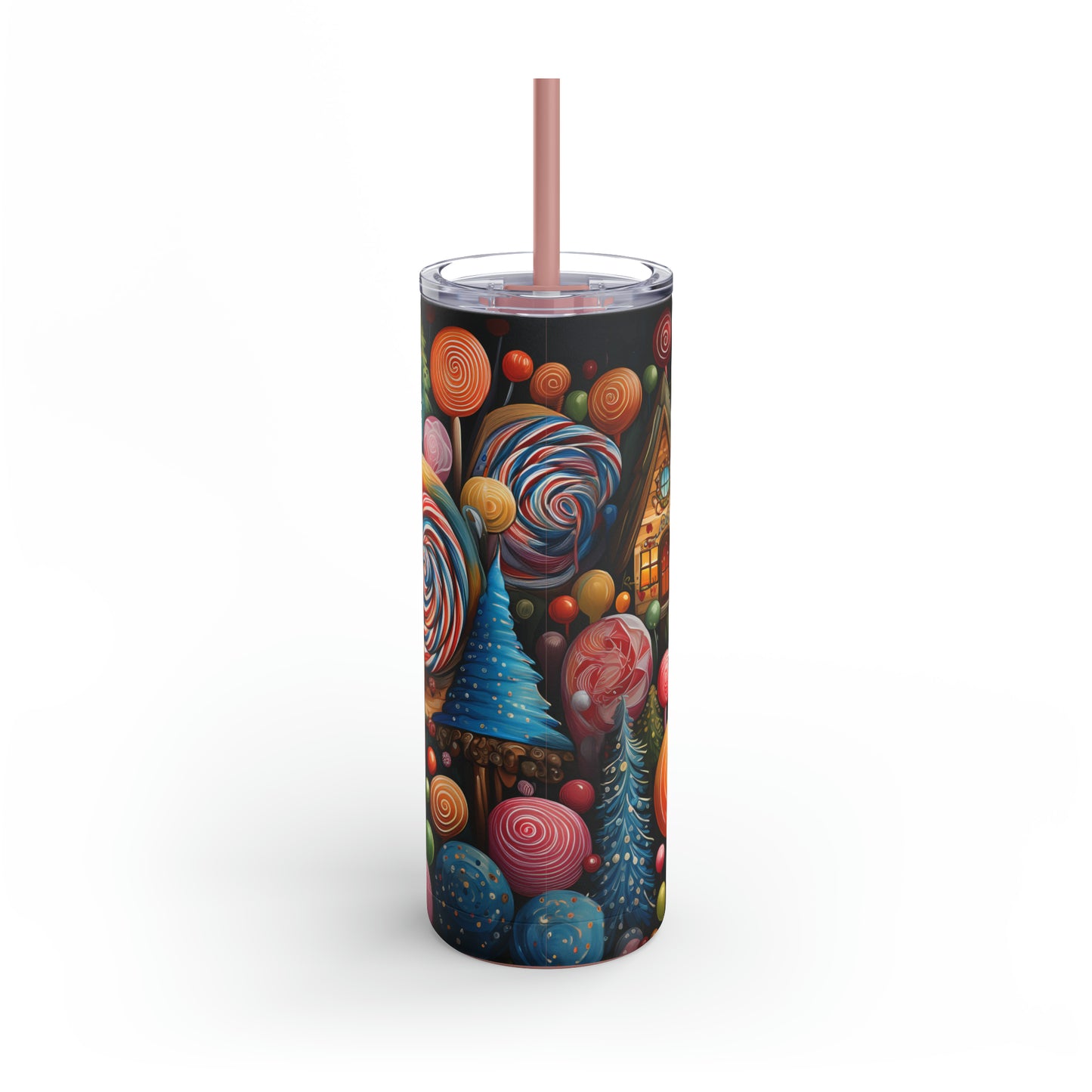 Christmas Candy Skinny Matte Tumbler, 20oz