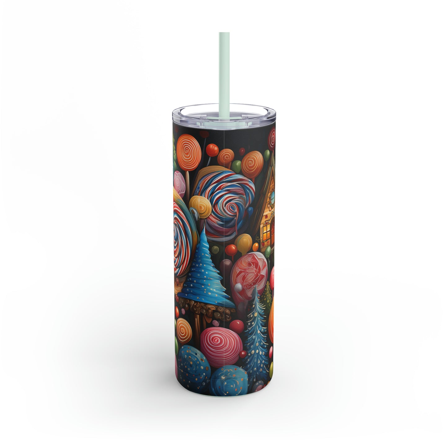 Christmas Candy Skinny Matte Tumbler, 20oz