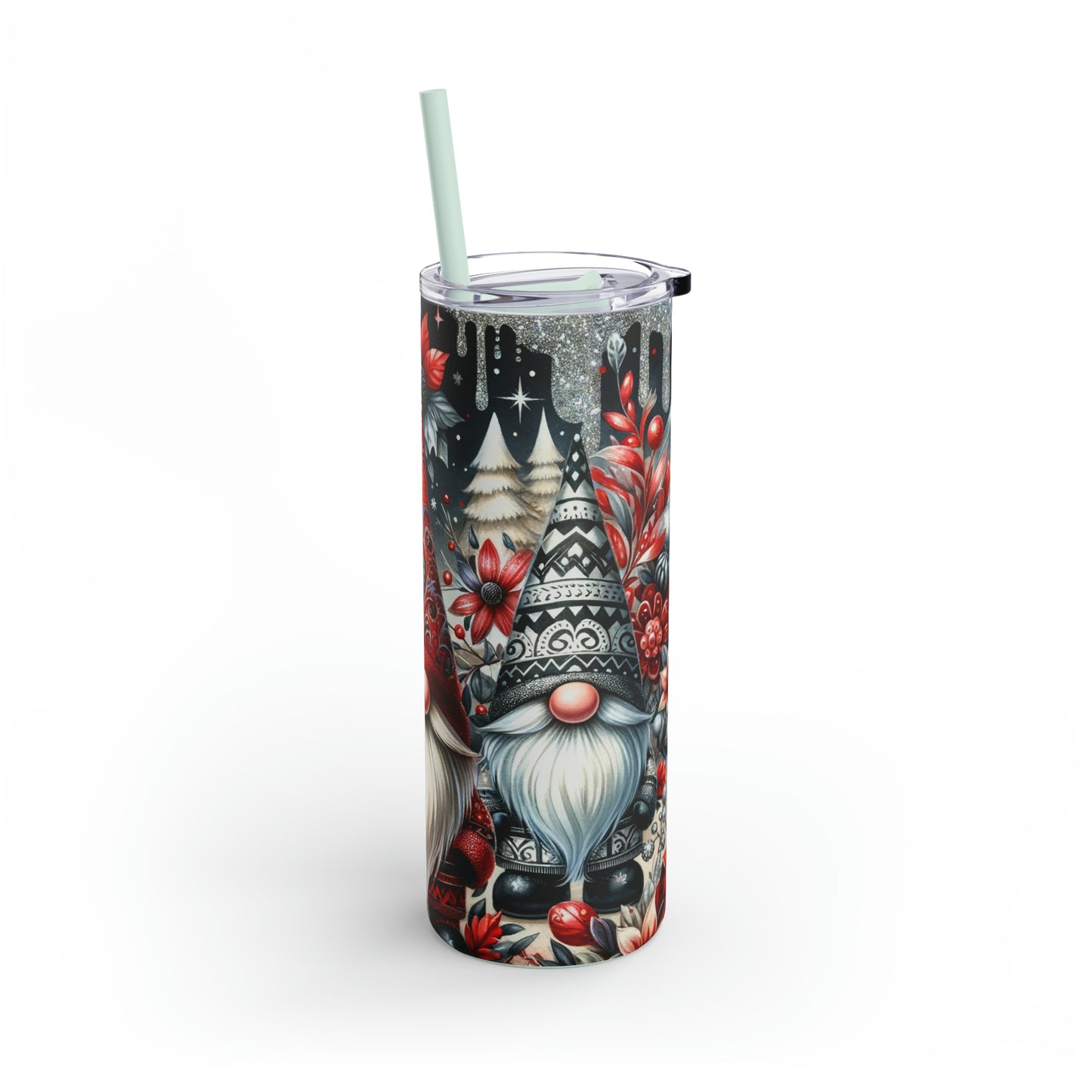 Christmas Gnomes Skinny Matte Tumbler, 20oz