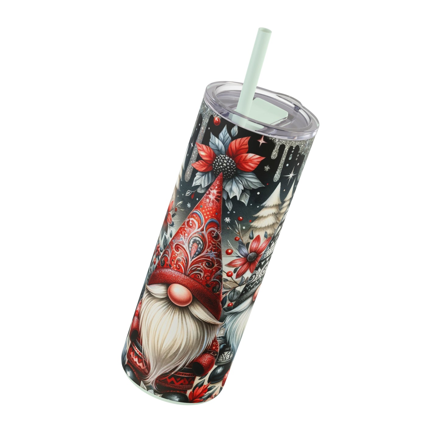 Christmas Gnomes Skinny Matte Tumbler, 20oz