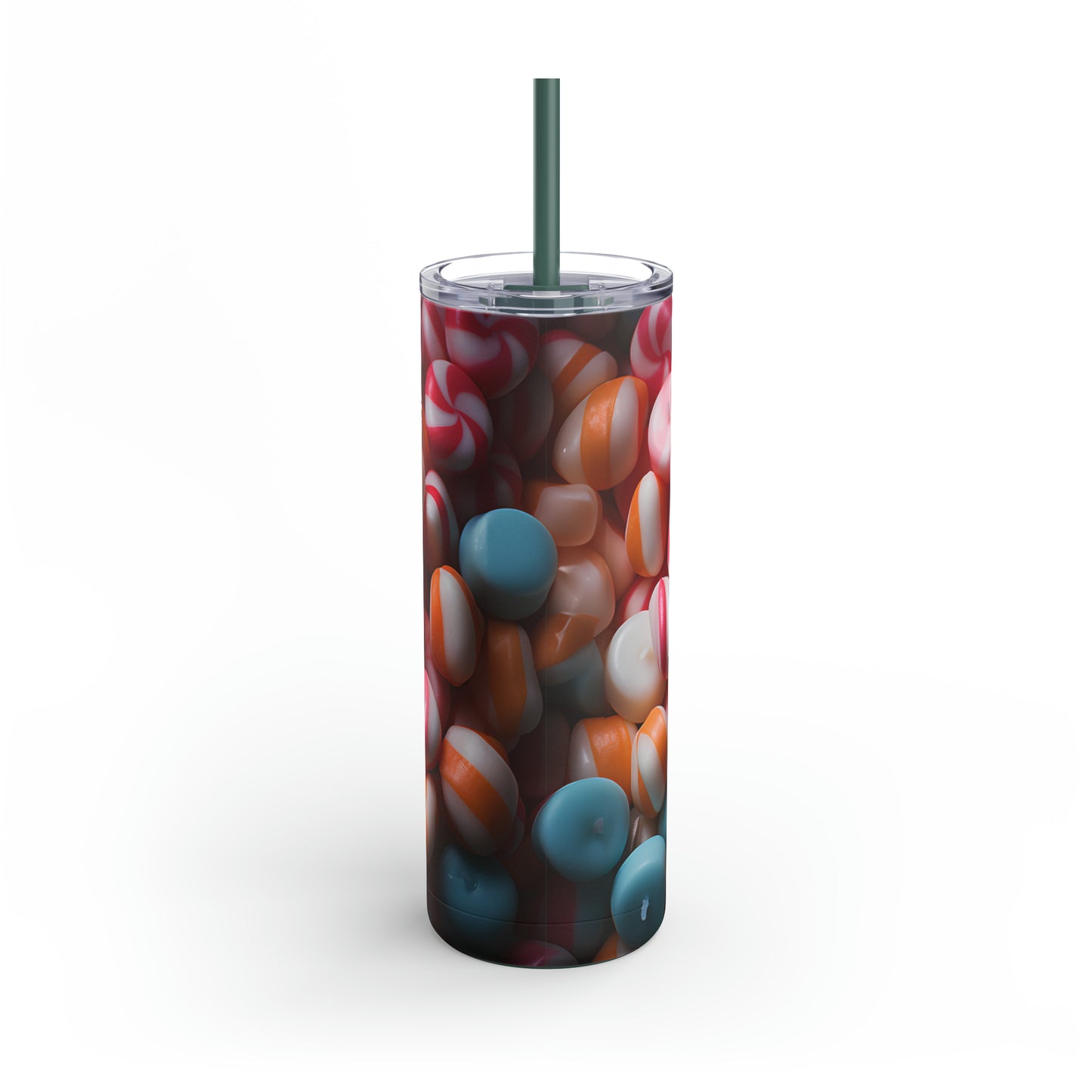 Christmas Candy Skinny Matte Tumbler, 20oz