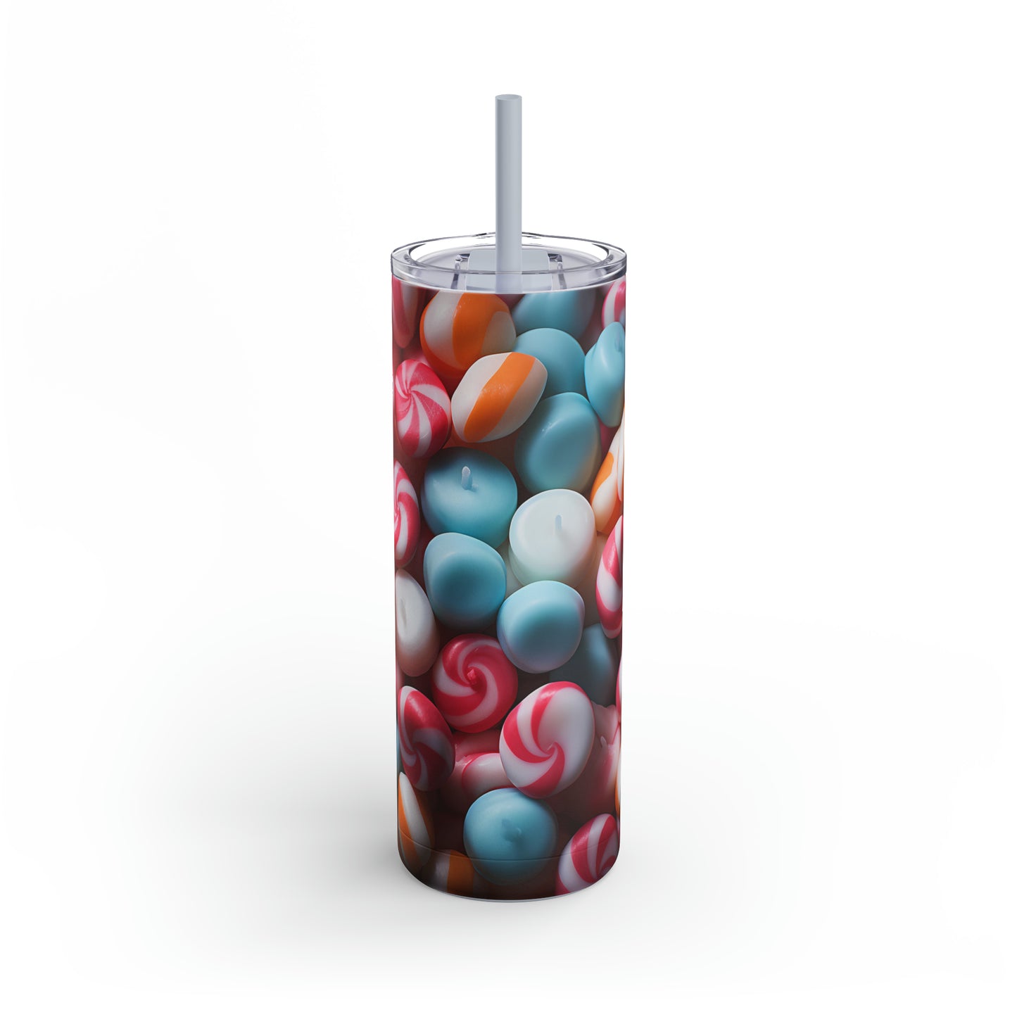 Christmas Candy Skinny Matte Tumbler, 20oz