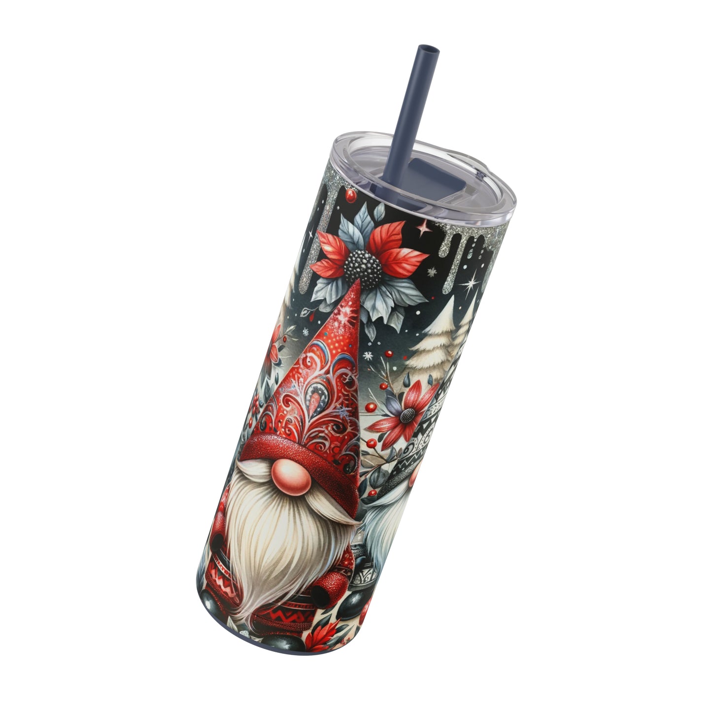 Christmas Gnomes Skinny Matte Tumbler, 20oz