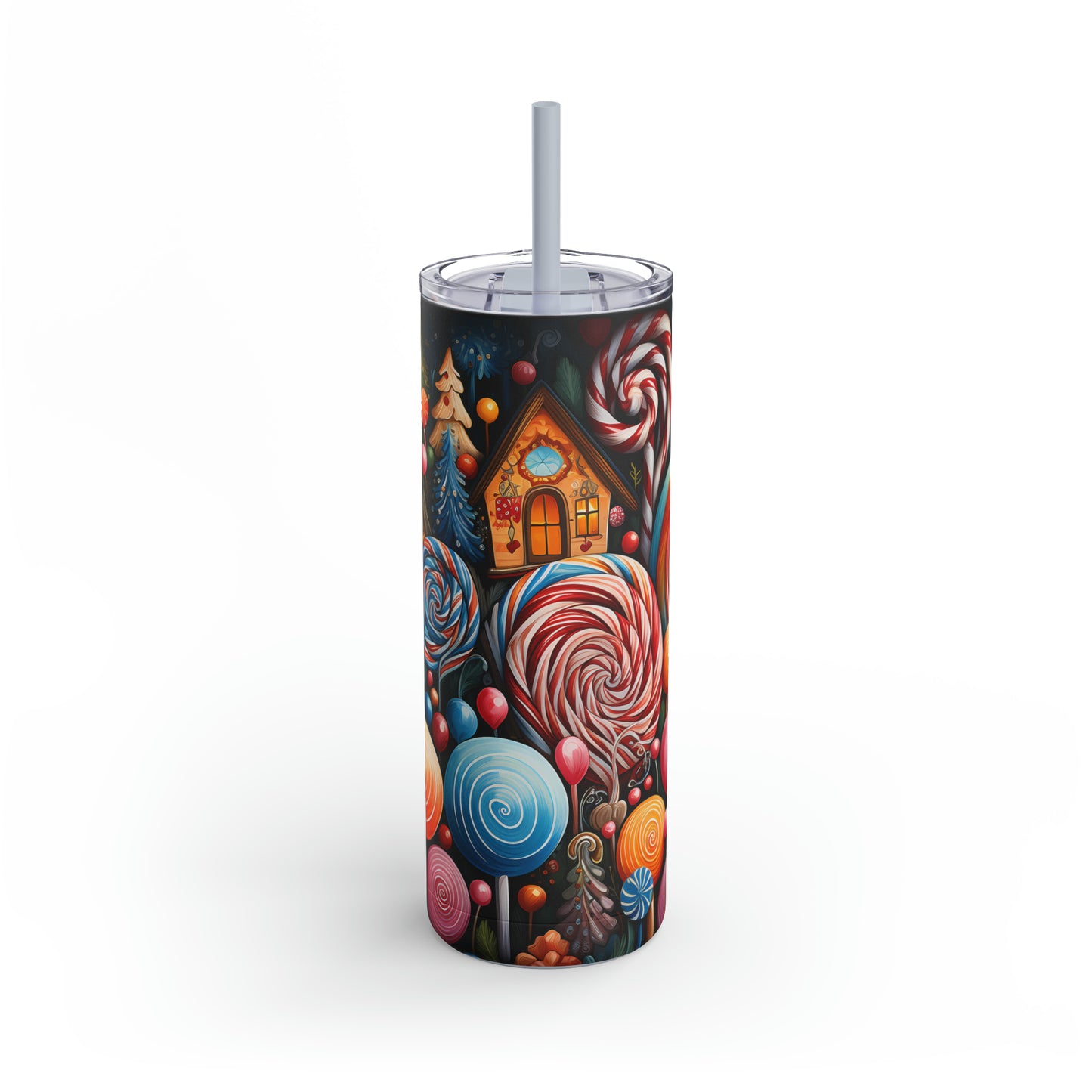 Christmas Candy Skinny Matte Tumbler, 20oz