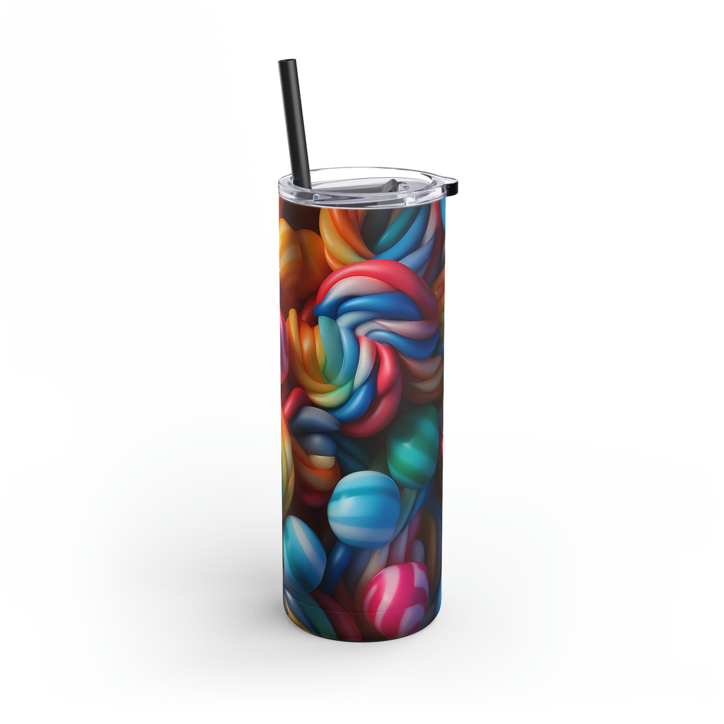 Christmas Candy Skinny Matte Tumbler, 20oz