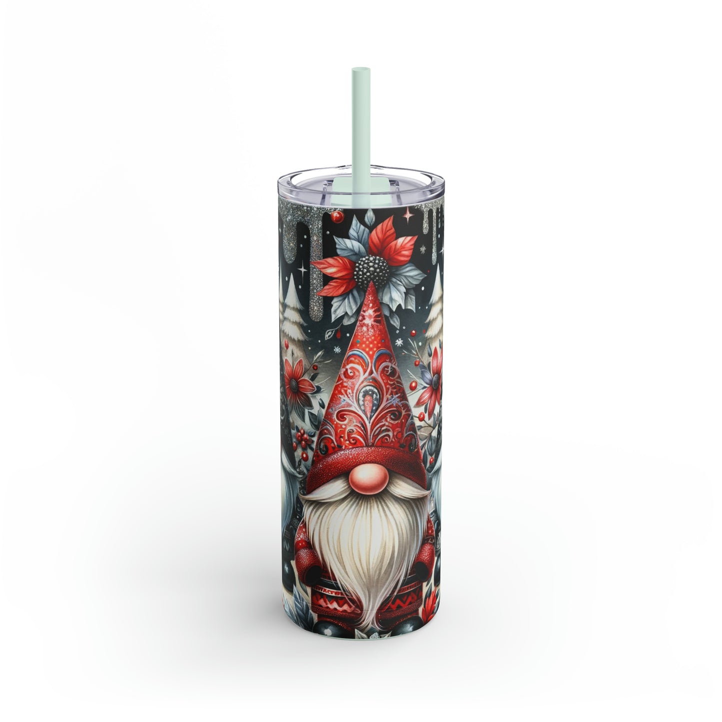 Christmas Gnomes Skinny Matte Tumbler, 20oz