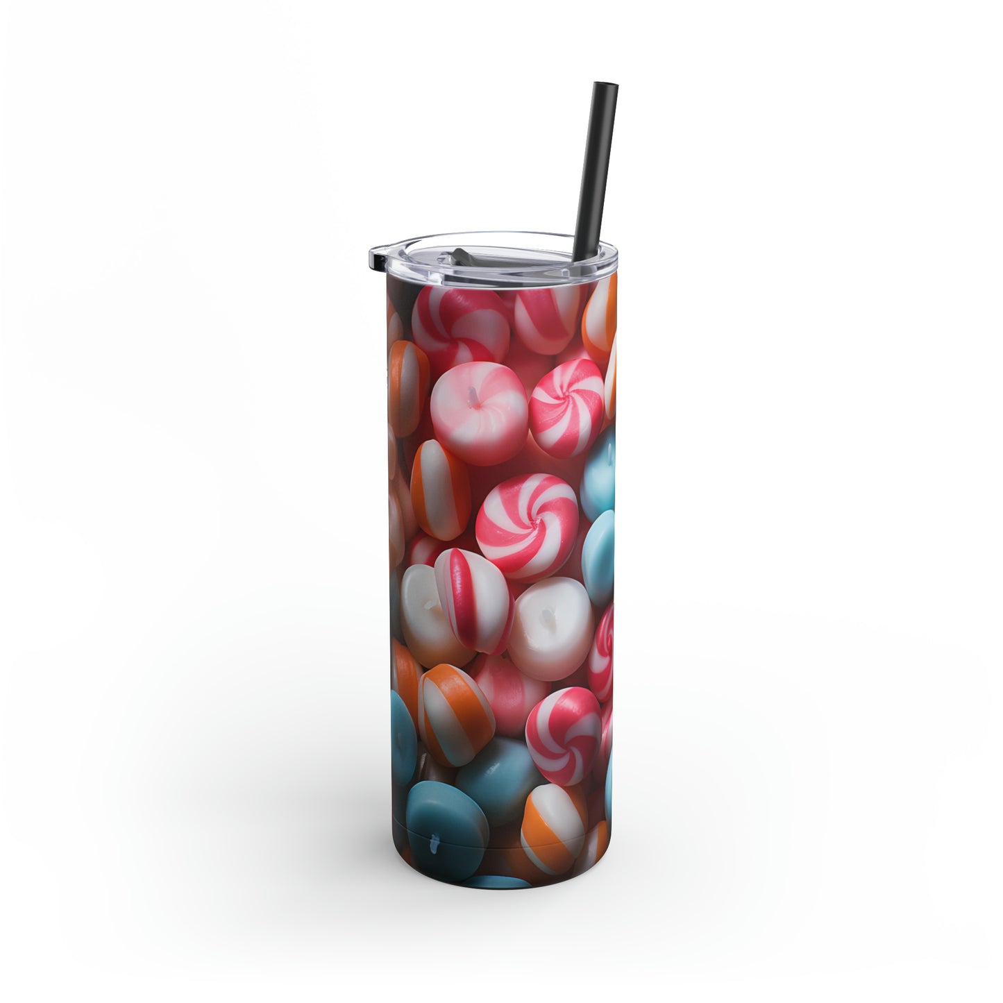 Christmas Candy Skinny Matte Tumbler, 20oz