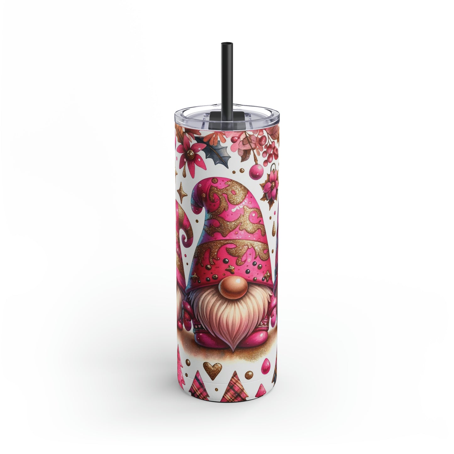 Christmas Gnomes Skinny Matte Tumbler, 20oz