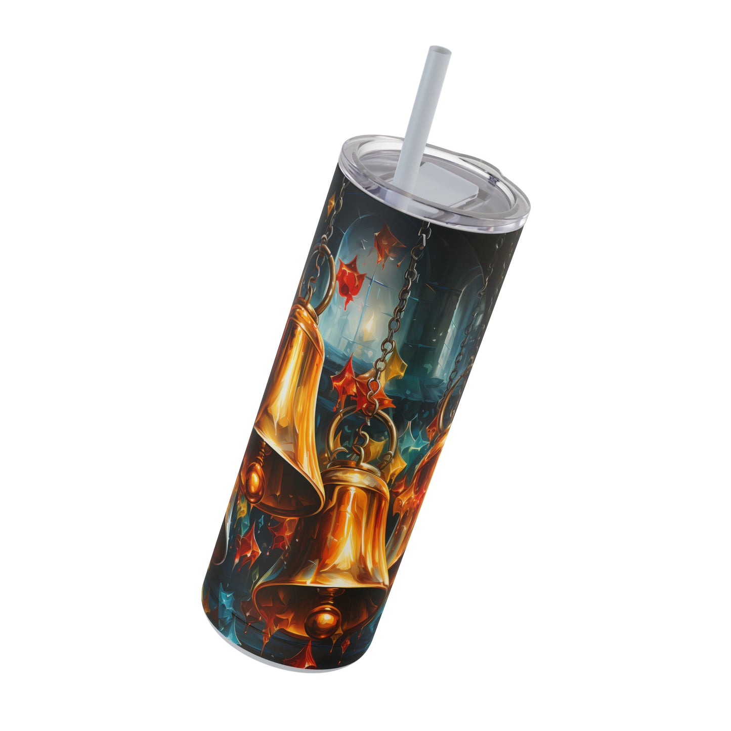 Christmas Bells Skinny Matte Tumbler, 20oz