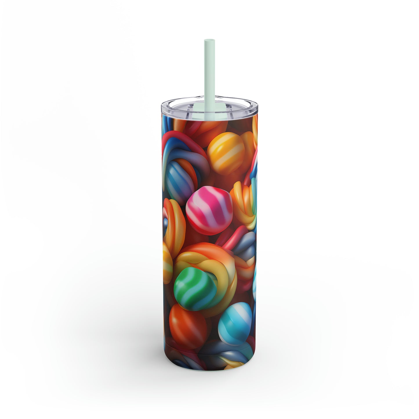 Christmas Candy Skinny Matte Tumbler, 20oz