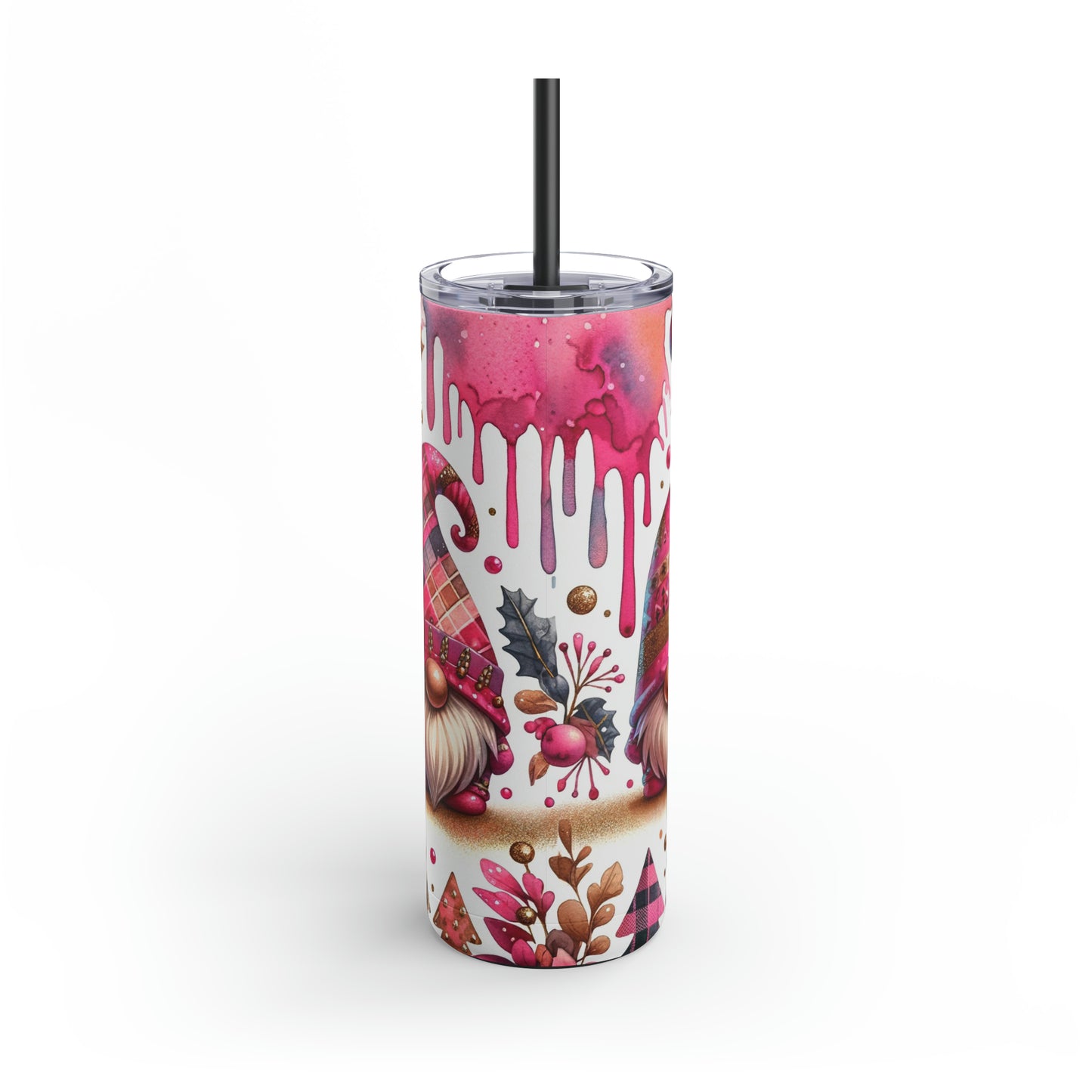 Christmas Gnomes Skinny Matte Tumbler, 20oz