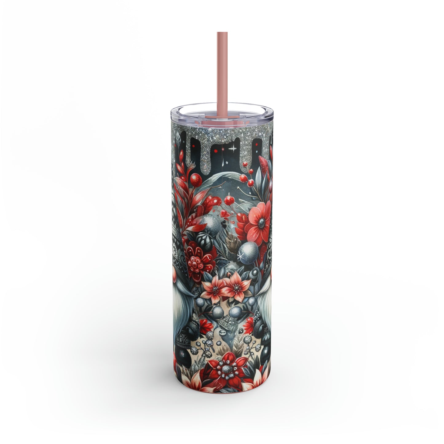 Christmas Gnomes Skinny Matte Tumbler, 20oz