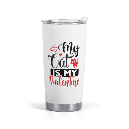 My cat is my valentine / All Over Printing Car Cup