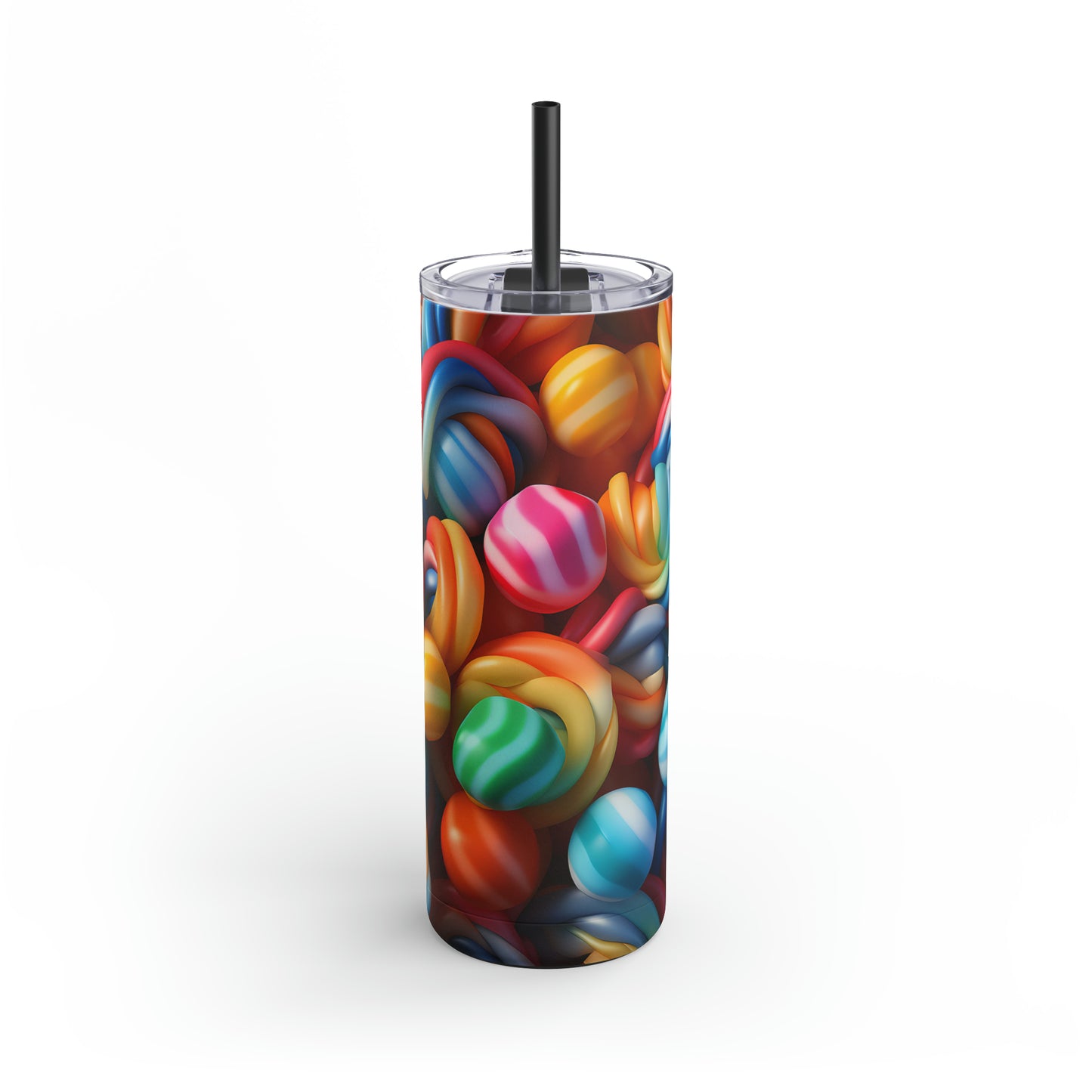 Christmas Candy Skinny Matte Tumbler, 20oz