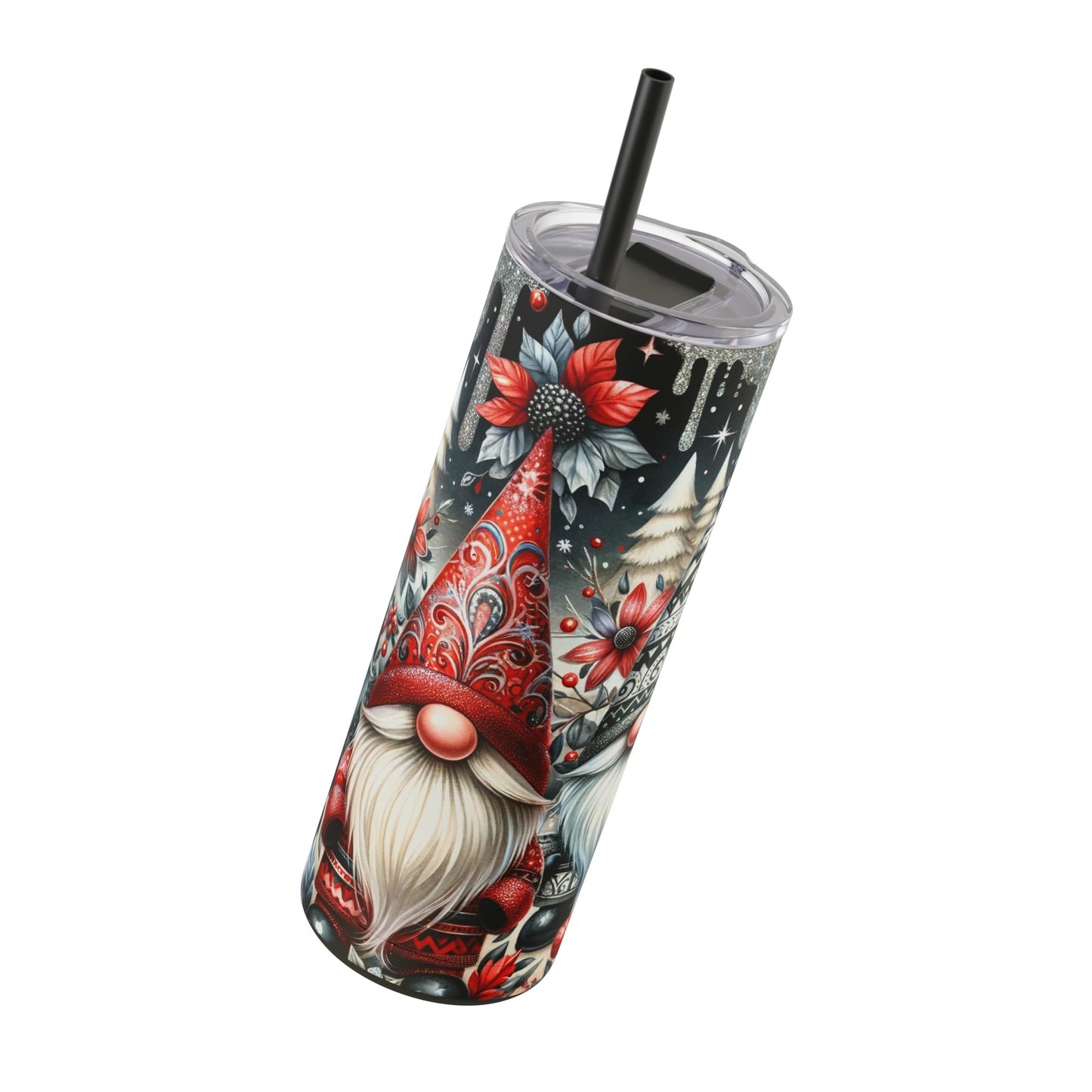 Christmas Gnomes Skinny Matte Tumbler, 20oz