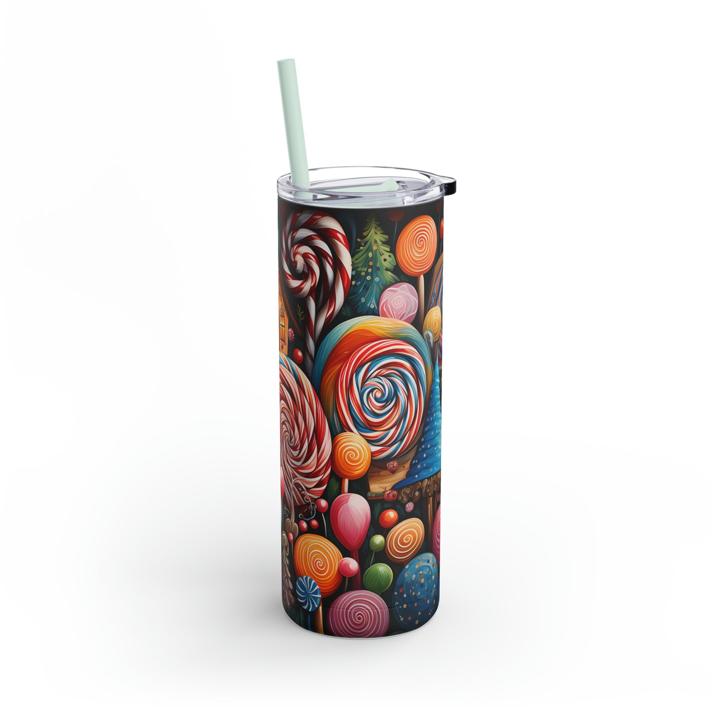 Christmas Candy Skinny Matte Tumbler, 20oz