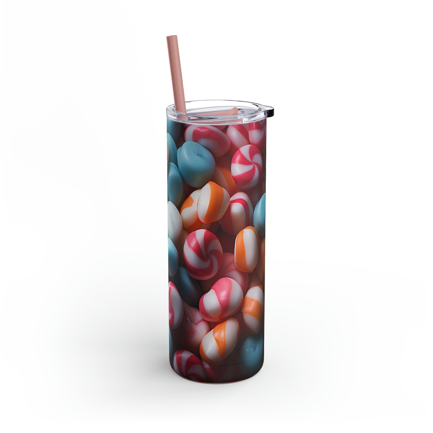 Christmas Candy Skinny Matte Tumbler, 20oz