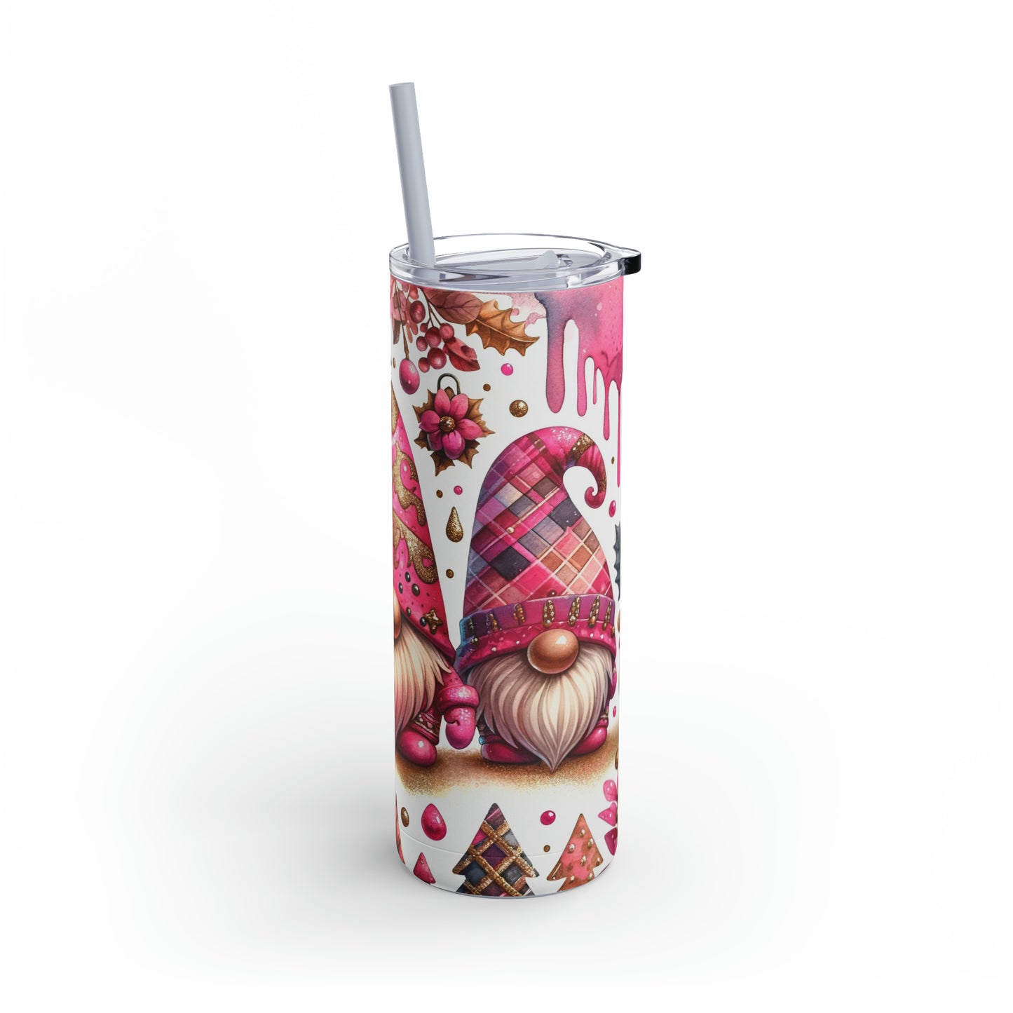 Christmas Gnomes Skinny Matte Tumbler, 20oz