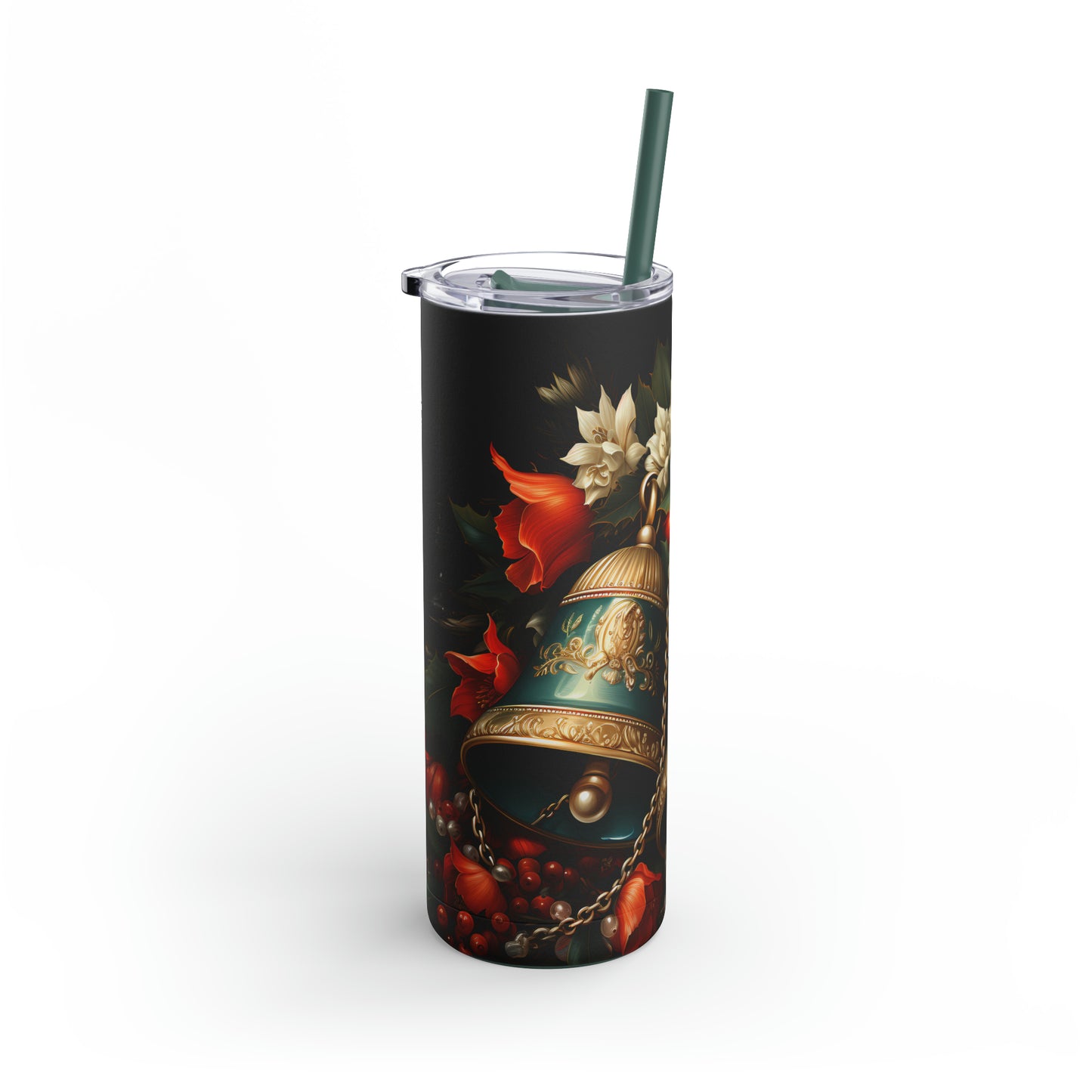 Christmas Bells Skinny Matte Tumbler, 20oz