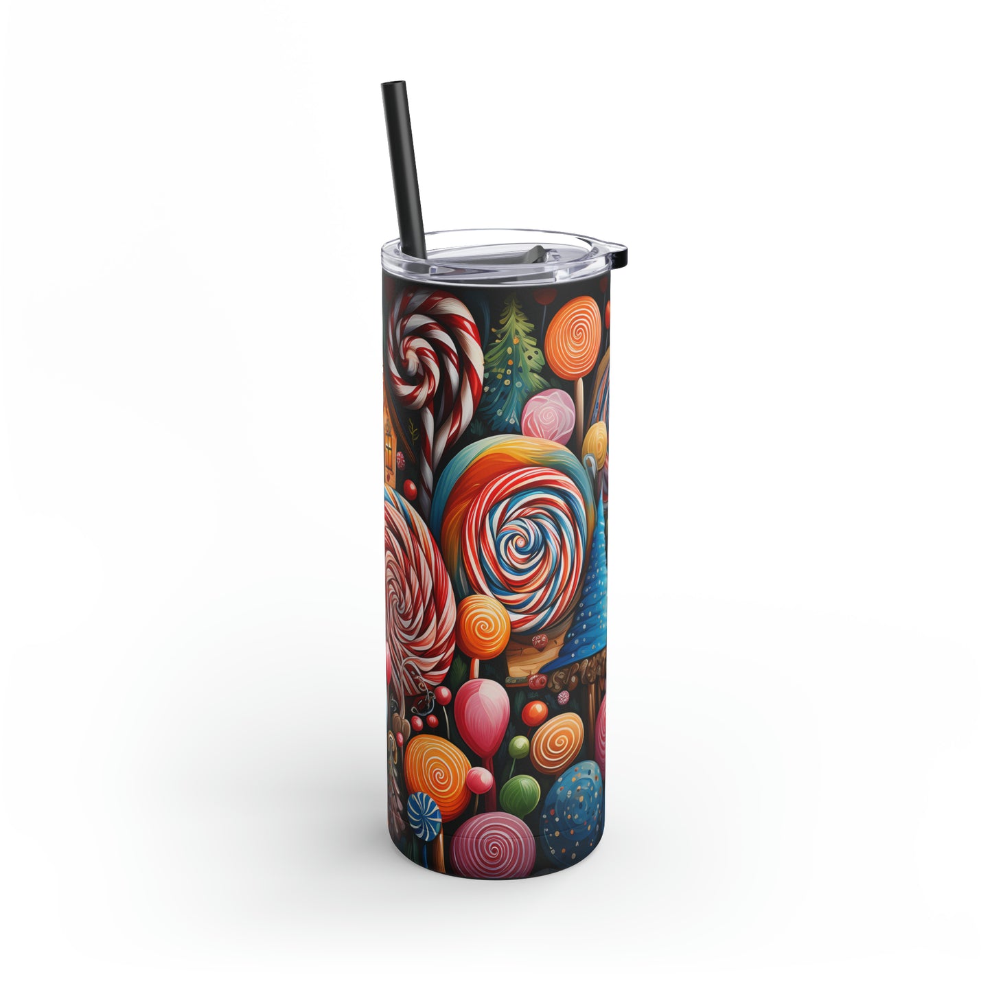 Christmas Candy Skinny Matte Tumbler, 20oz