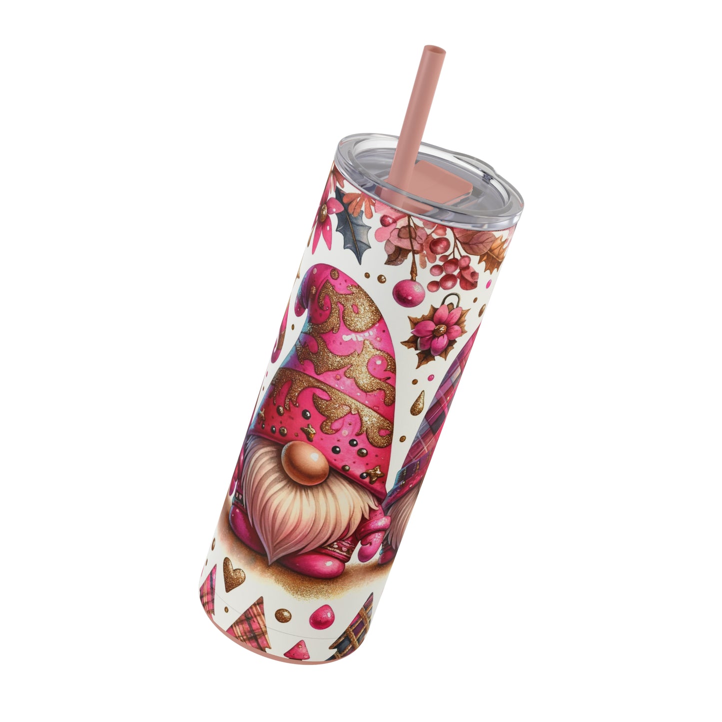 Christmas Gnomes Skinny Matte Tumbler, 20oz