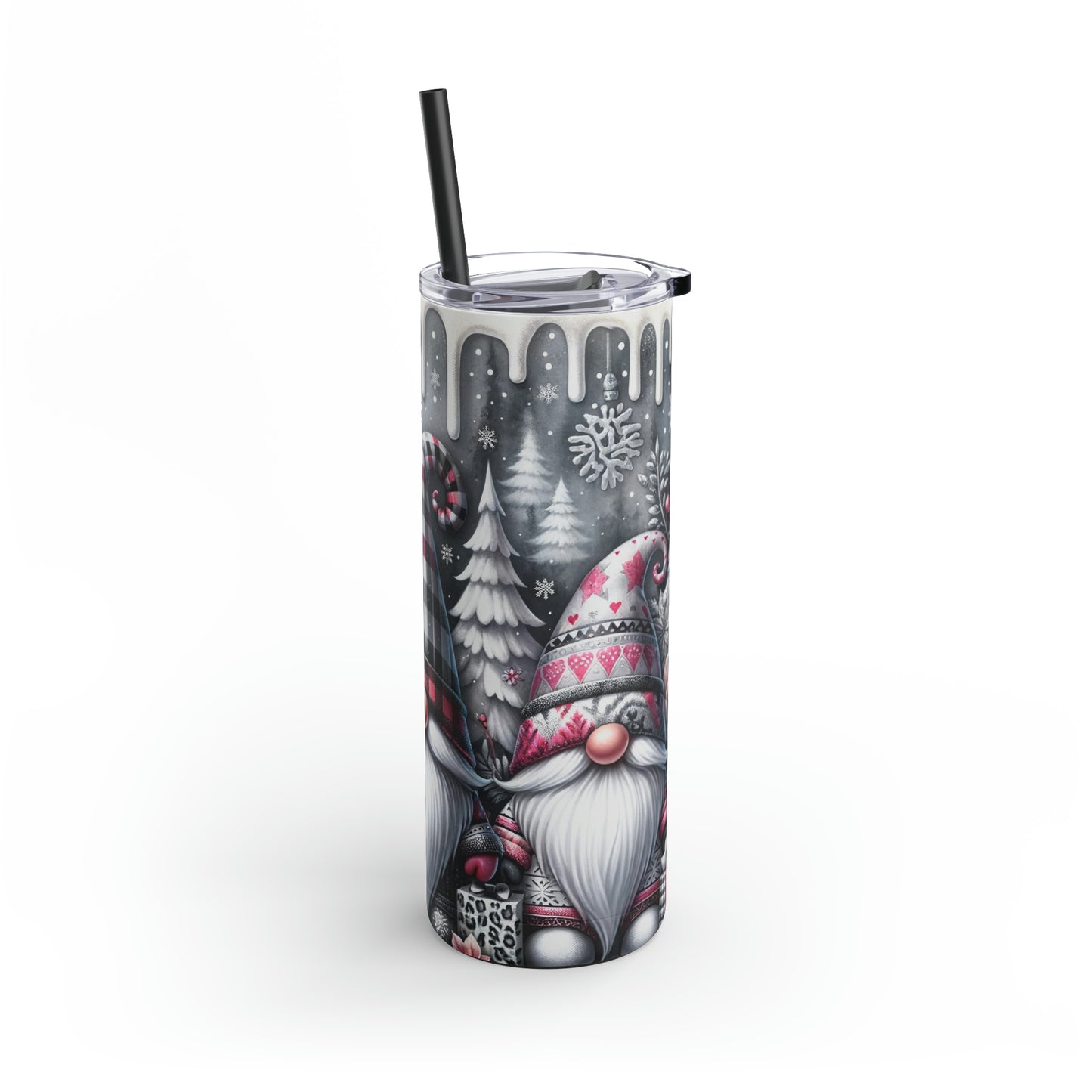 Christmas Gnomes Skinny Matte Tumbler, 20oz