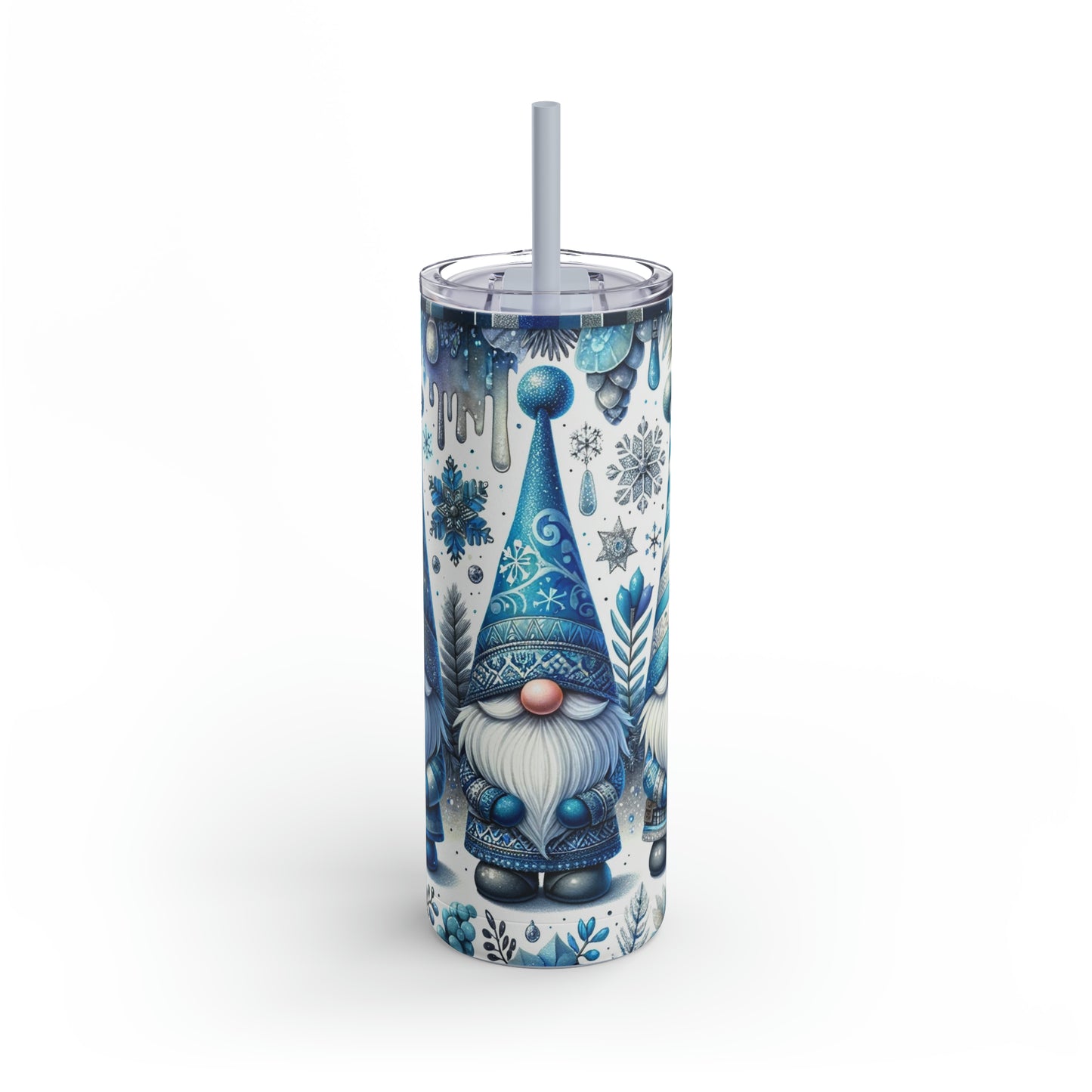 Christmas Gnomes Skinny Matte Tumbler, 20oz