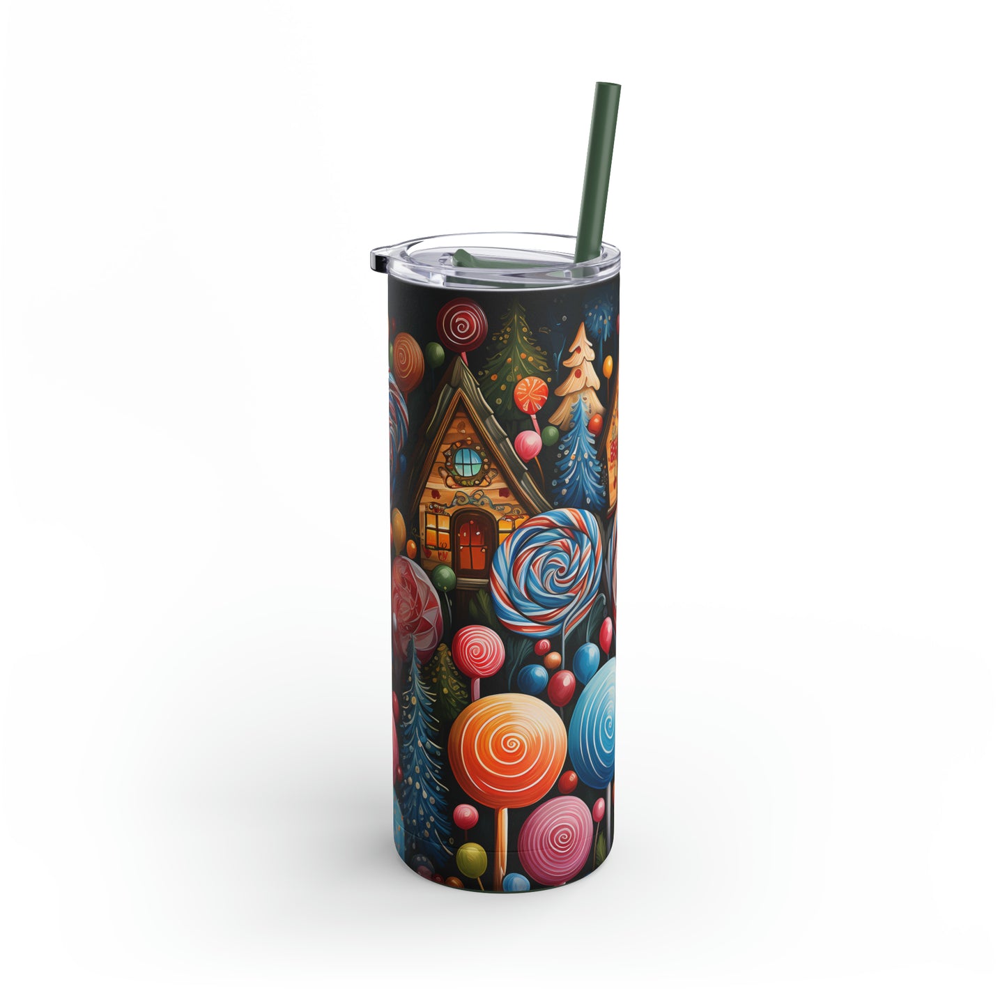 Christmas Candy Skinny Matte Tumbler, 20oz